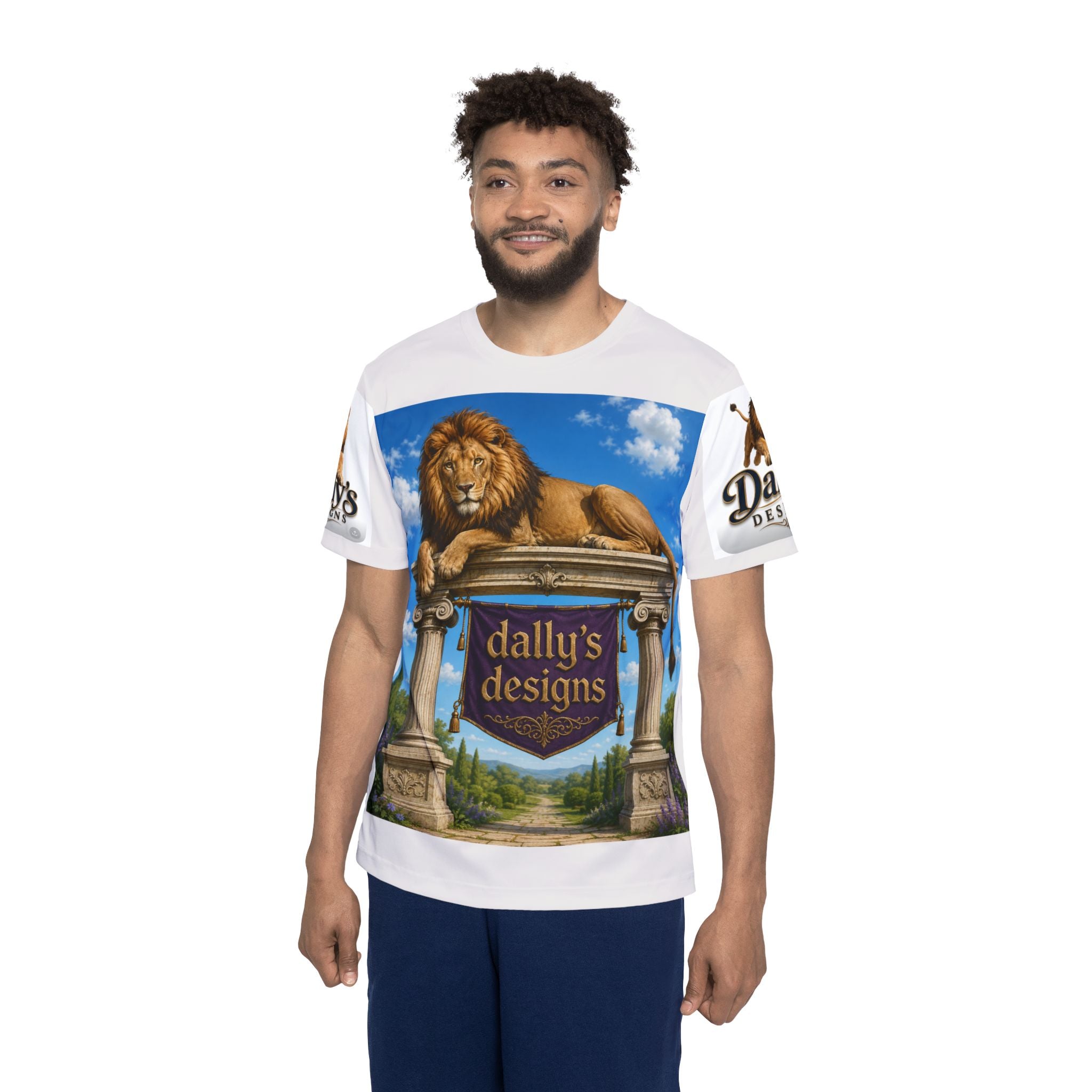 Lion Guardian Sports Jersey — "Dally's Designs" All-Over Print