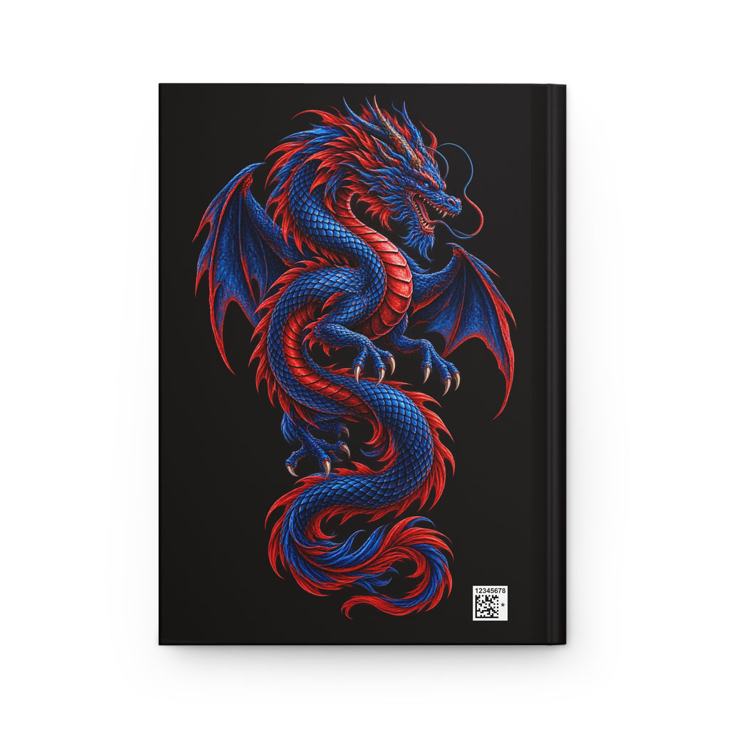 Red and Blue Dragon Hardcover Journal