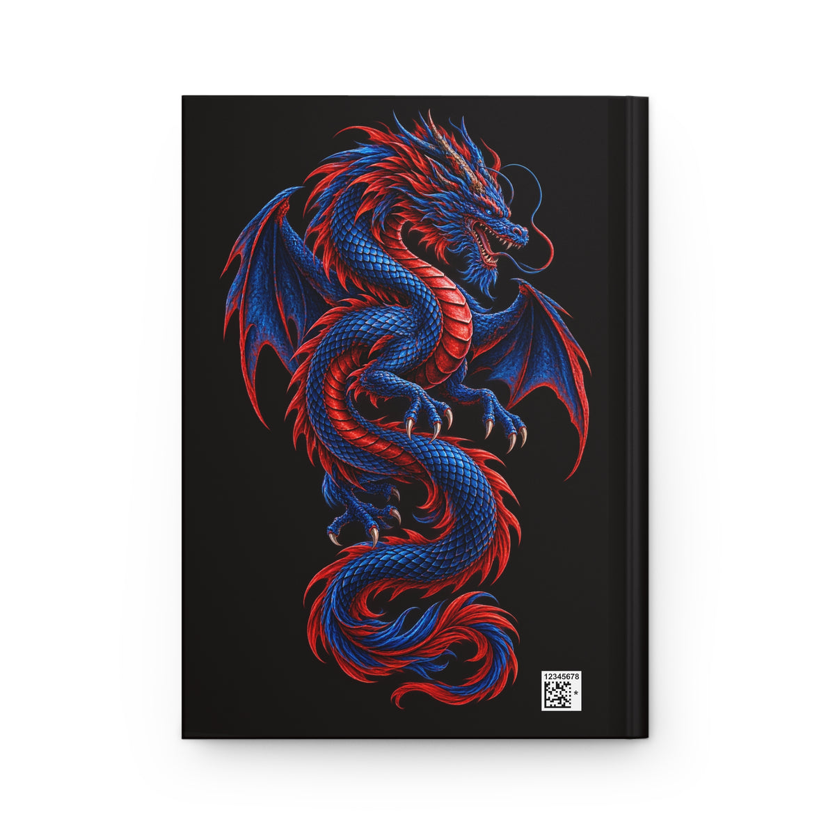 Red and Blue Dragon Hardcover Journal