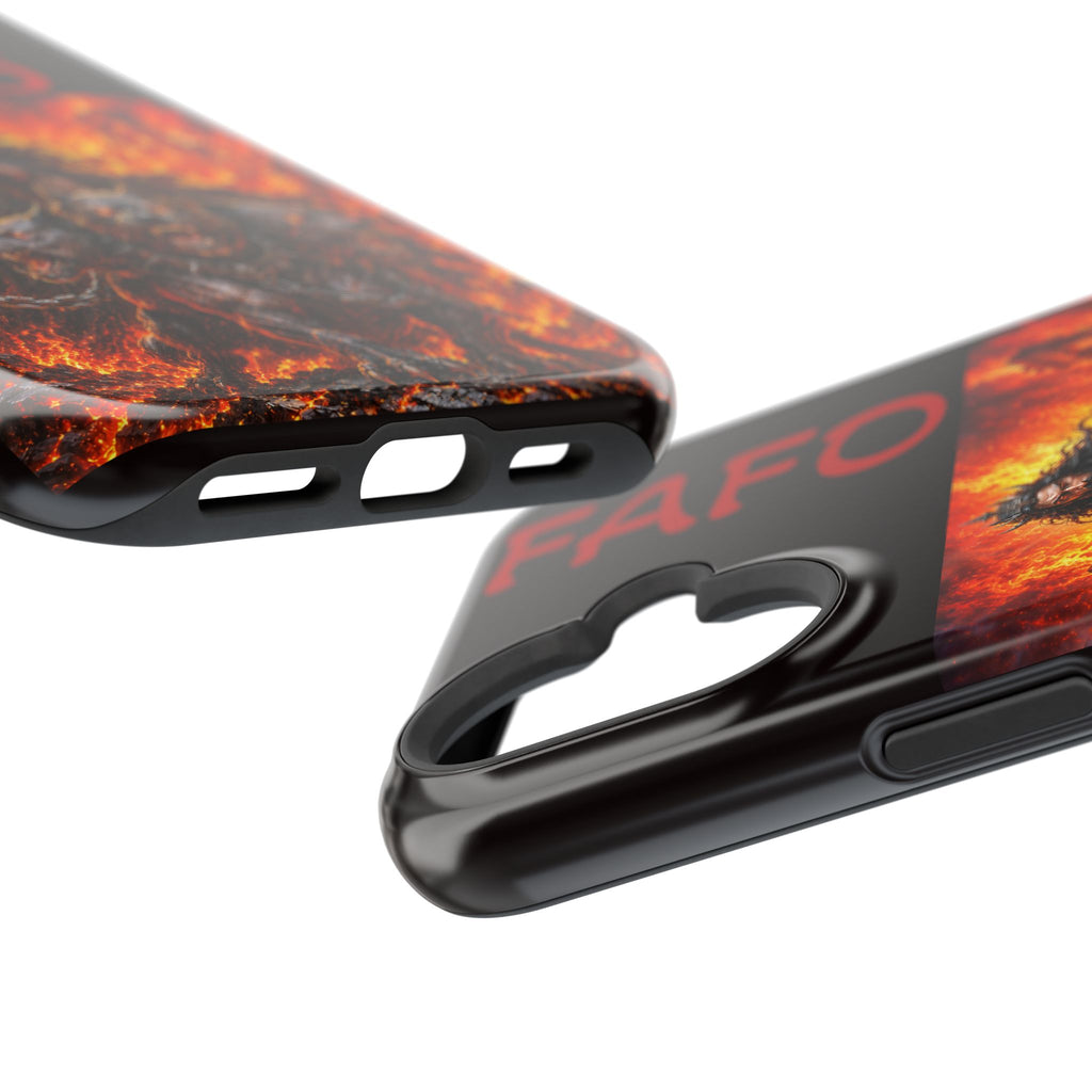 Phone Case —Hades  FAFO Warrior with Hellhound Fire Art (Magnetic Impact-Resistant)