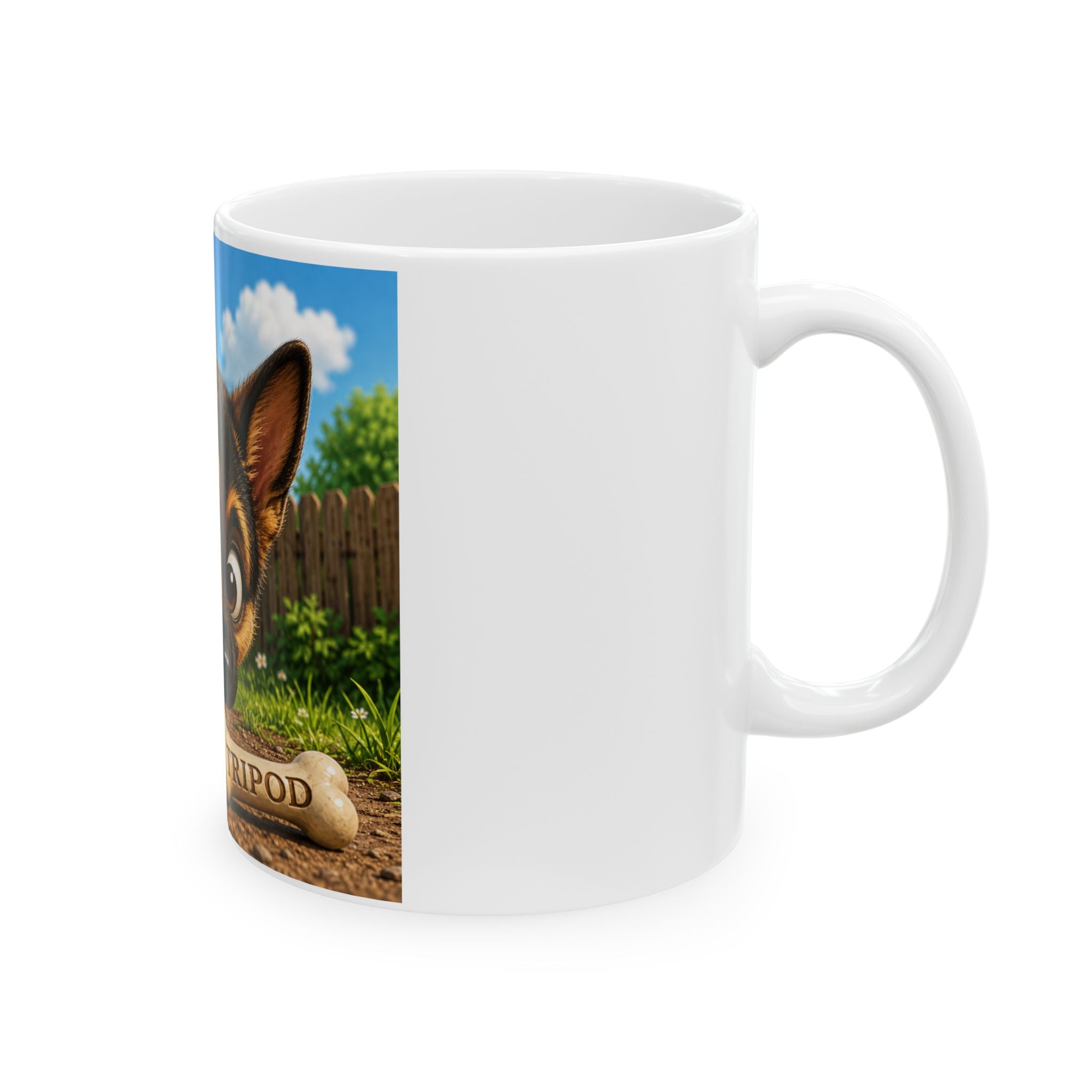 3 legged dog coffee cuf 11 oz/15oz  all dogs need love