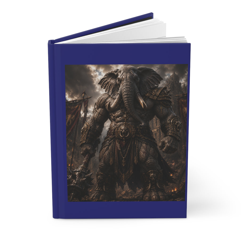 Elephant Warrior Hardcover Journal — Mythic Fantasy Sketchbook for Writers & Gamers