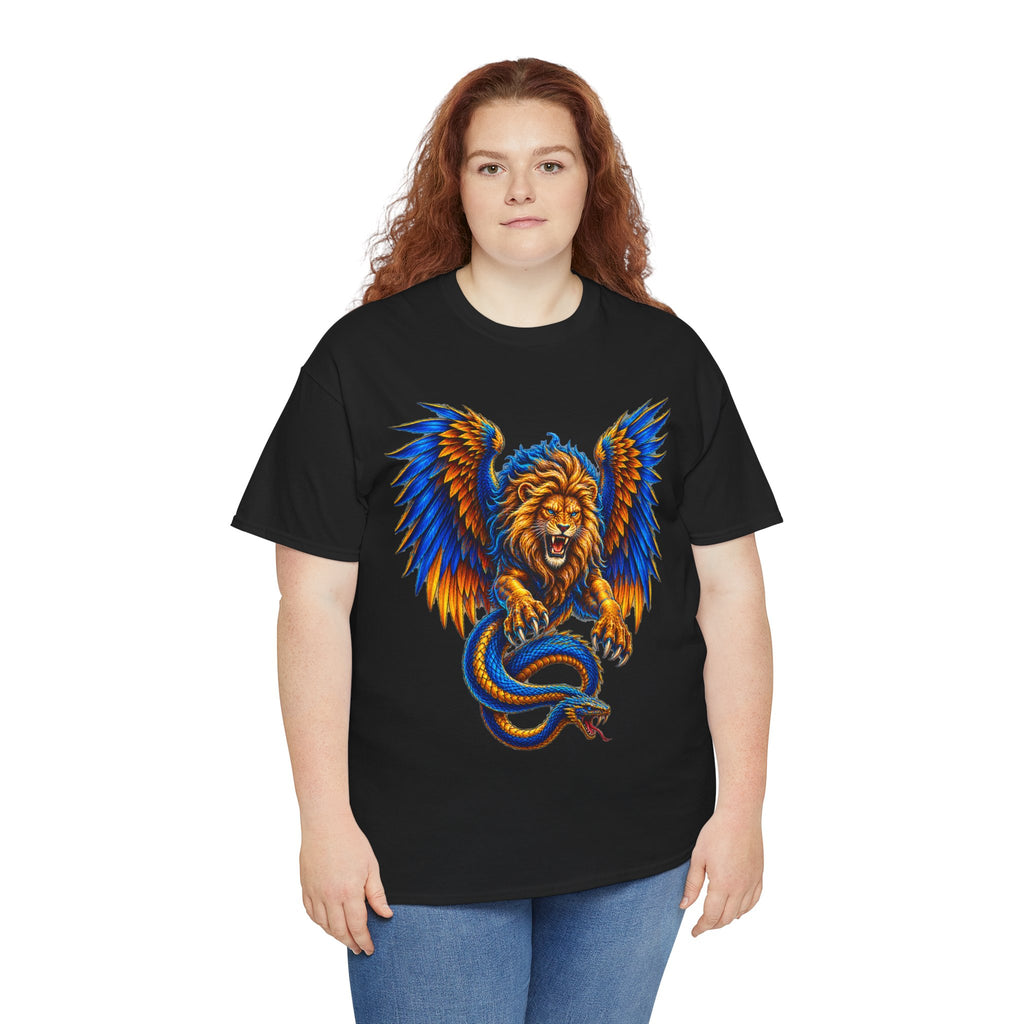 Lion and Serpent Mythical Fantasy Graphic Tee