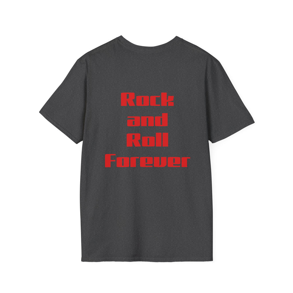 Gun & Rose Graphic T‑Shirt — Crossed Revolvers with Red Rose