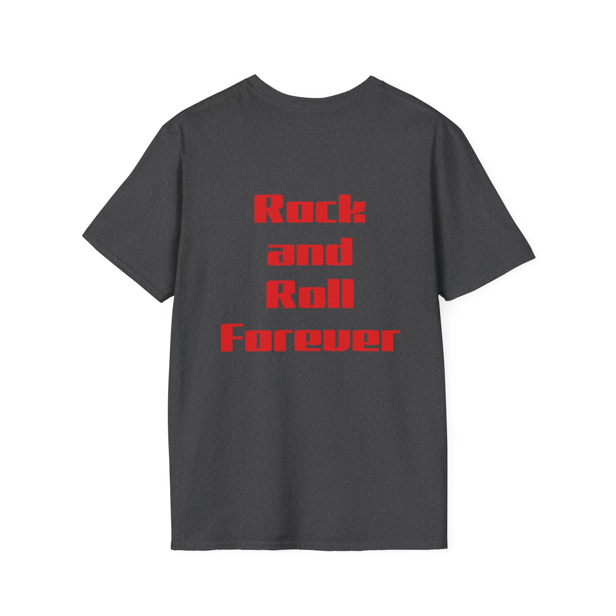 Gun & Rose Graphic T‑Shirt — Crossed Revolvers with Red Rose
