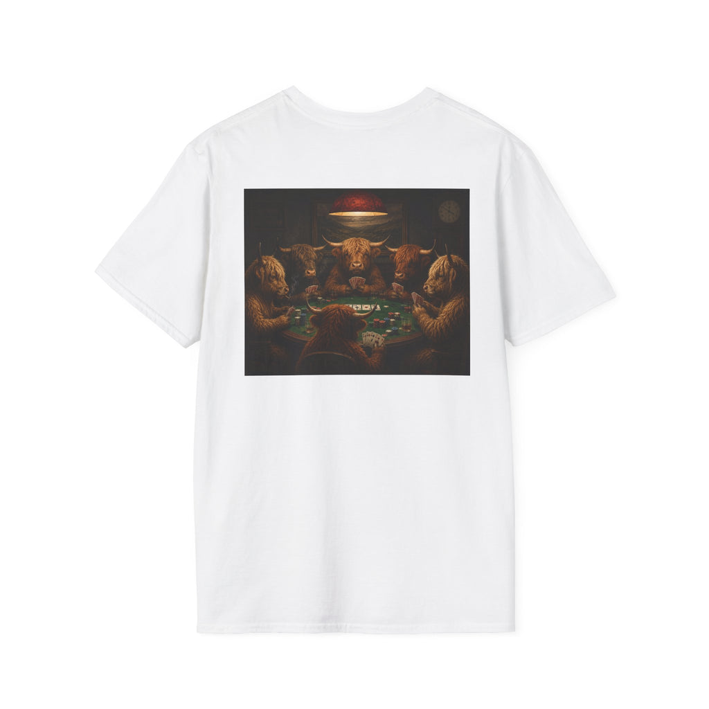 Poker Night Cattle Graphic T-Shirt