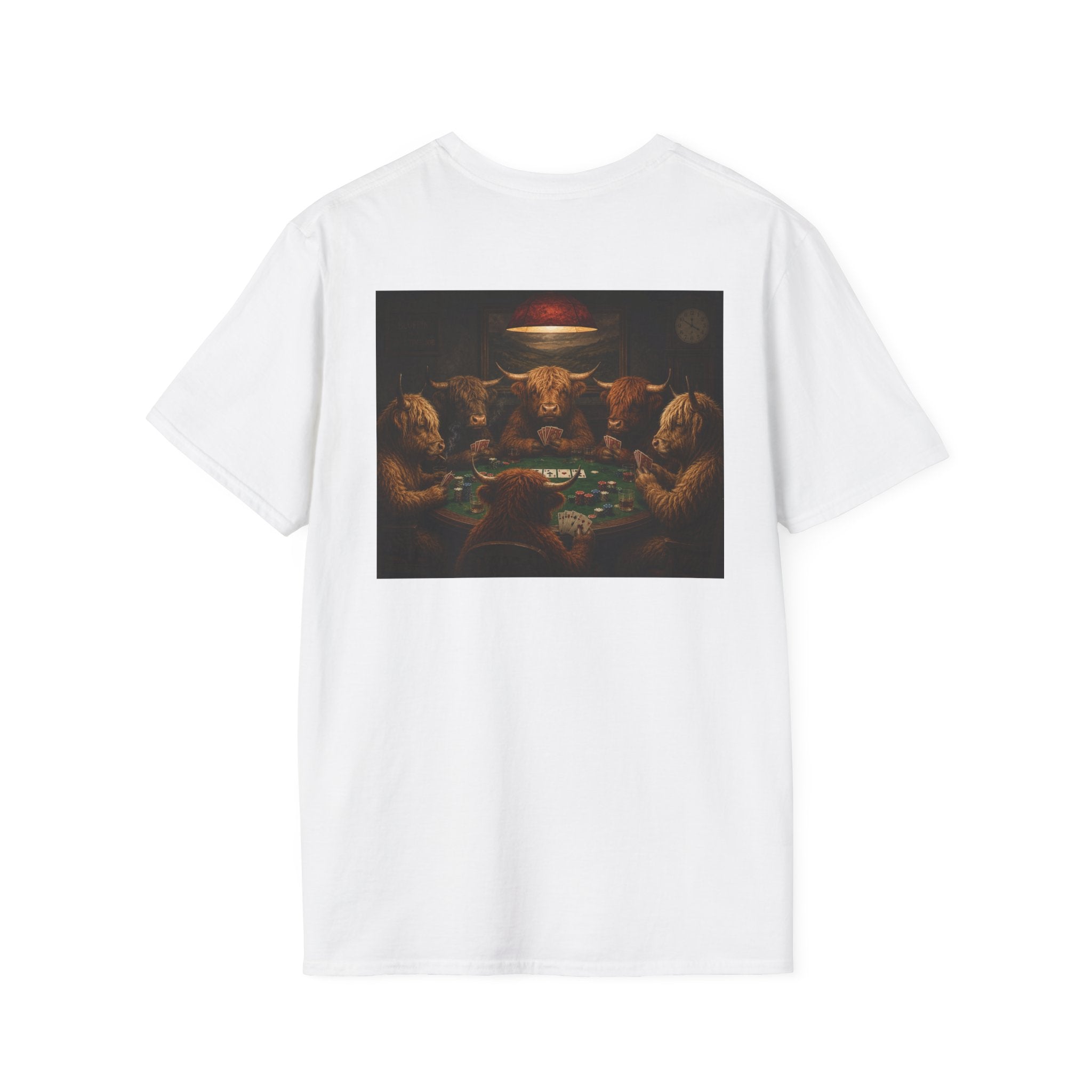 Poker Night Cattle Graphic T-Shirt