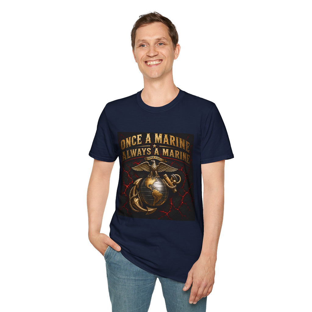 Marine Corps T‑Shirt — "Once a Marine, Always a Marine" Emblem Tee