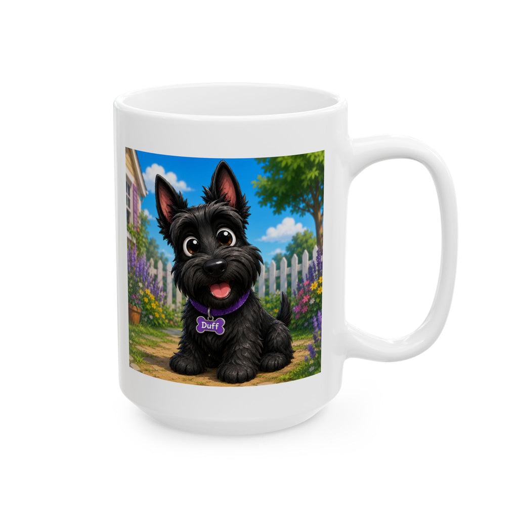 Cute Black Dog Scotty Ceramic Mug (11oz & 15oz)