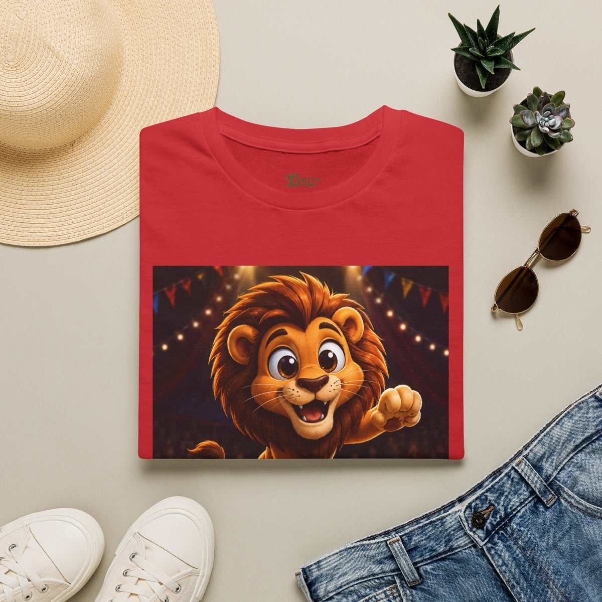 Cute Circus Lion T‑Shirt