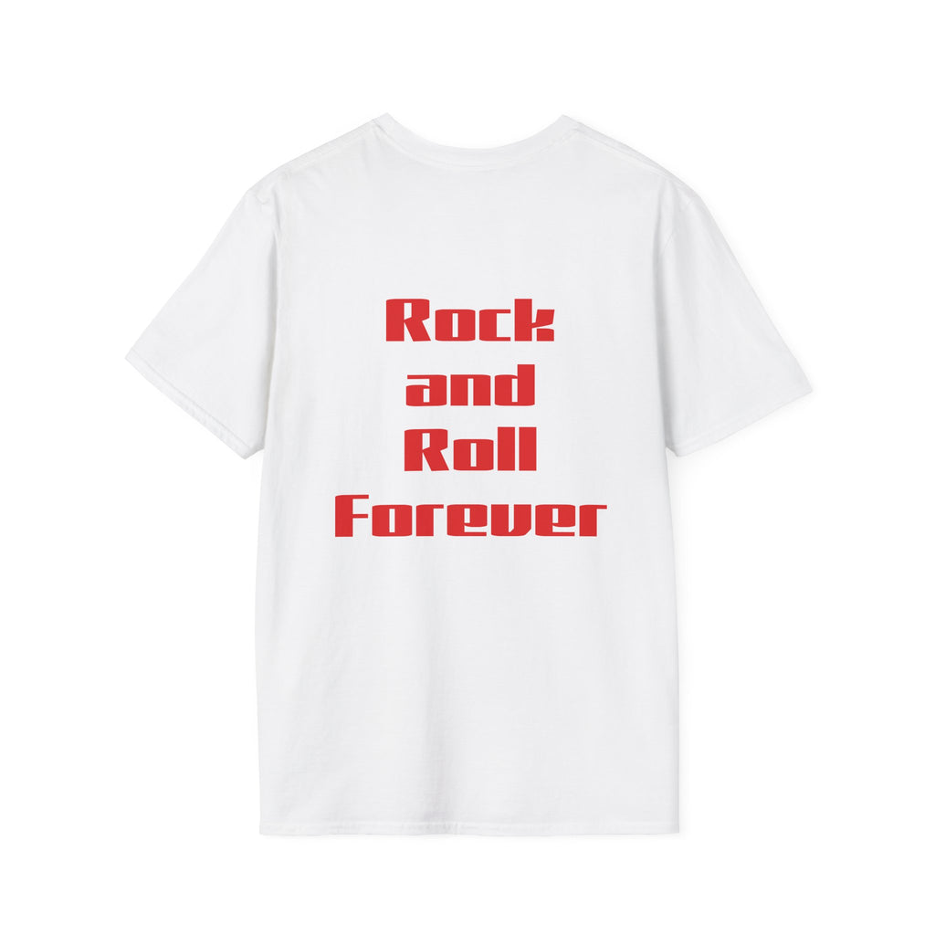 Gun & Rose Graphic T‑Shirt — Crossed Revolvers with Red Rose