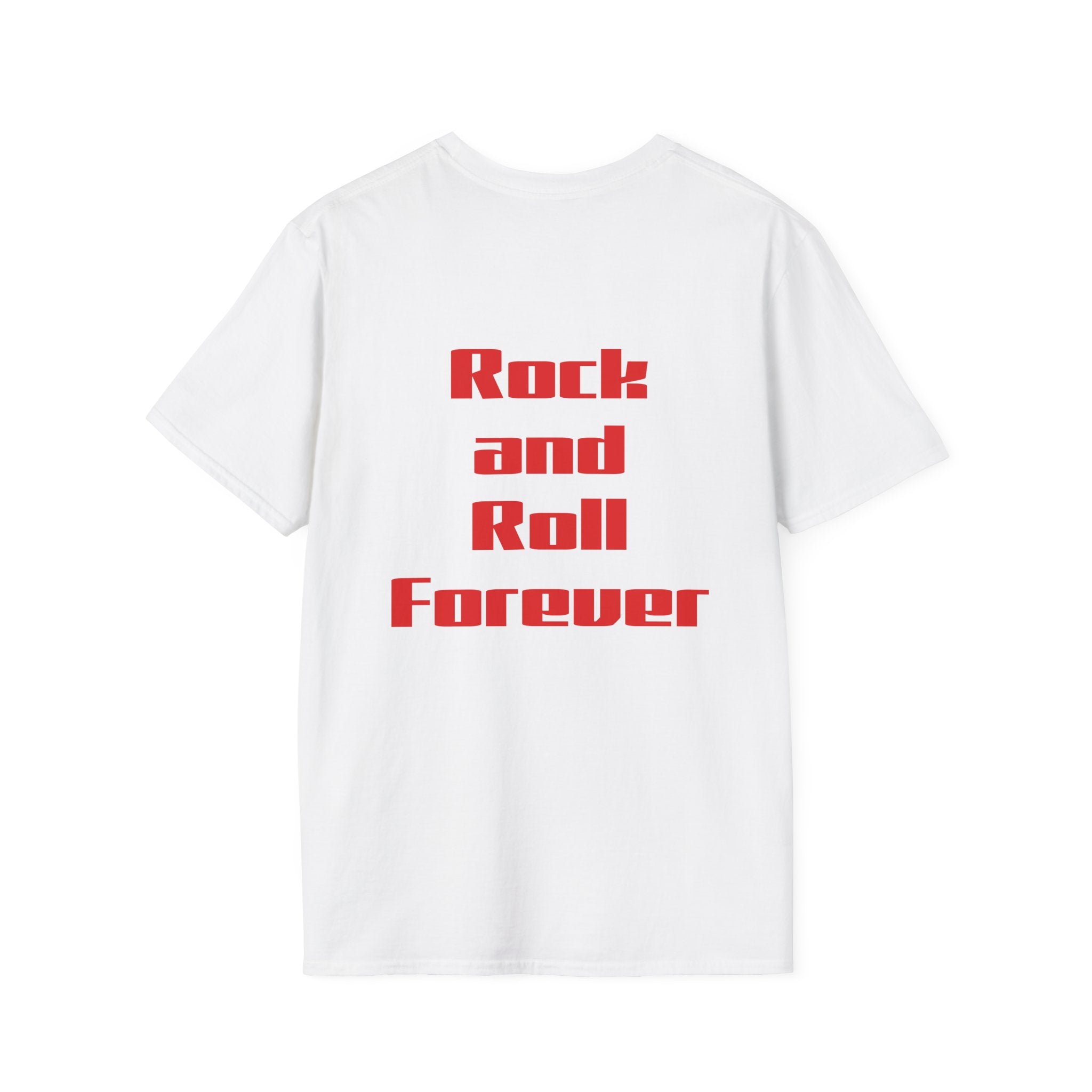 Gun & Rose Graphic T‑Shirt — Crossed Revolvers with Red Rose