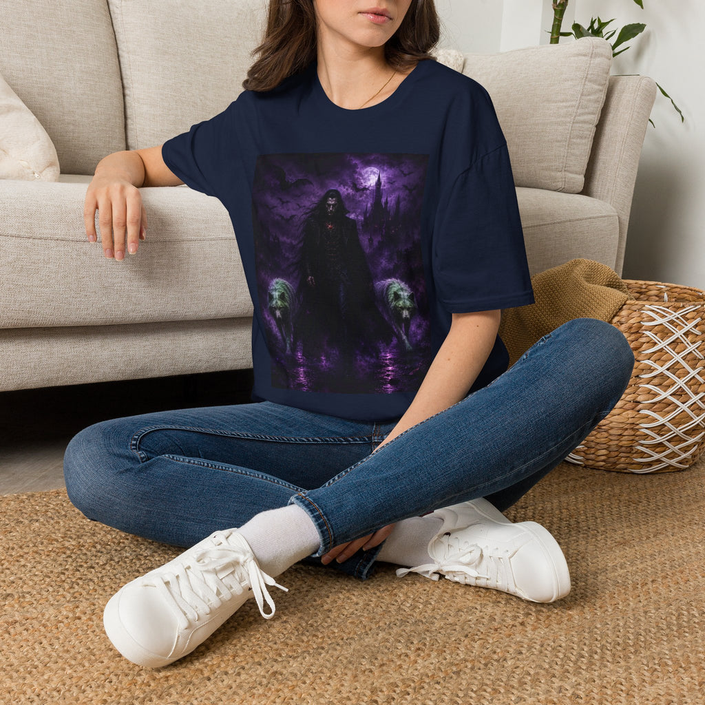 Dracula and wolves & Purple Moon Graphic