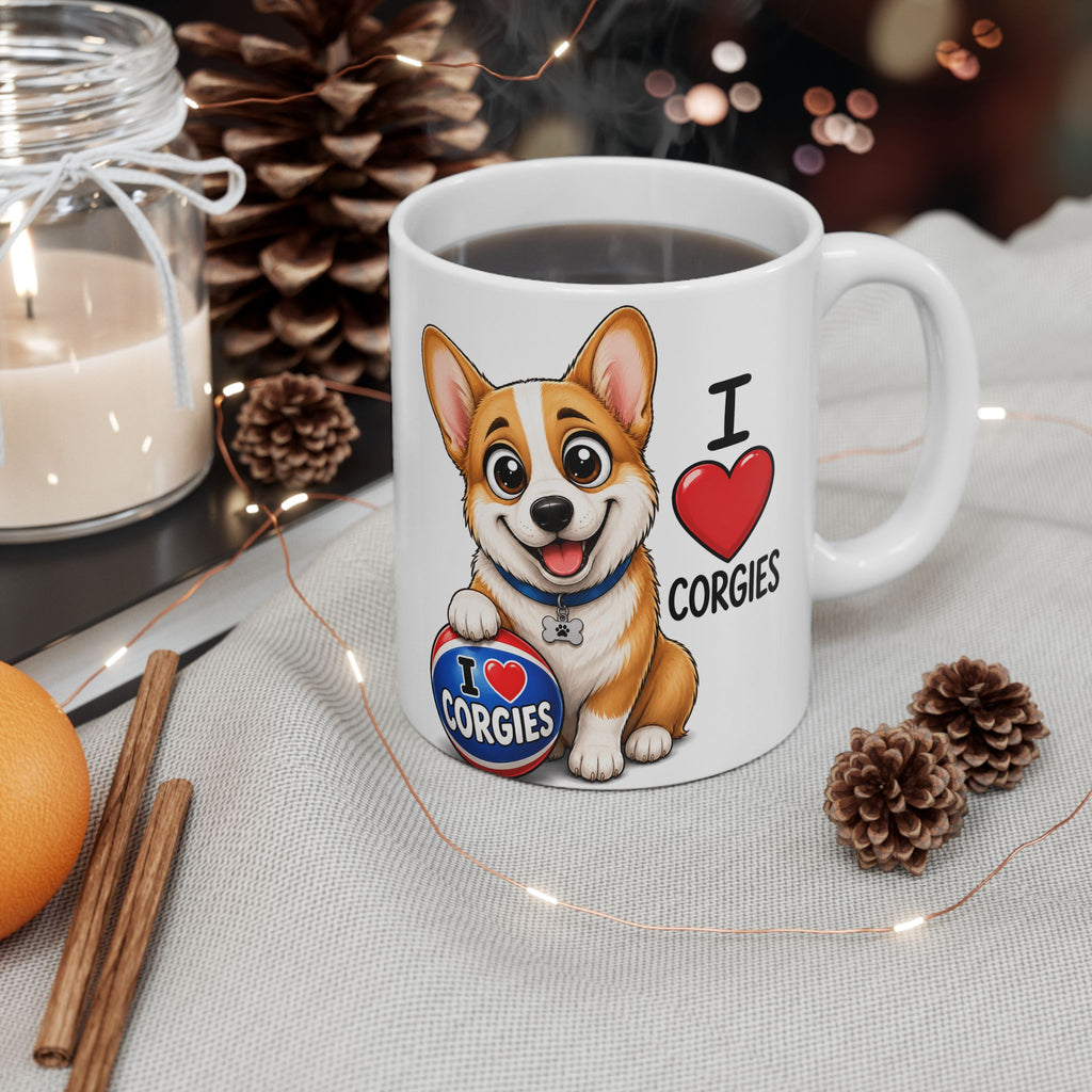 Cute Corgi Dog Lover Coffee Cup (11oz & 15oz)