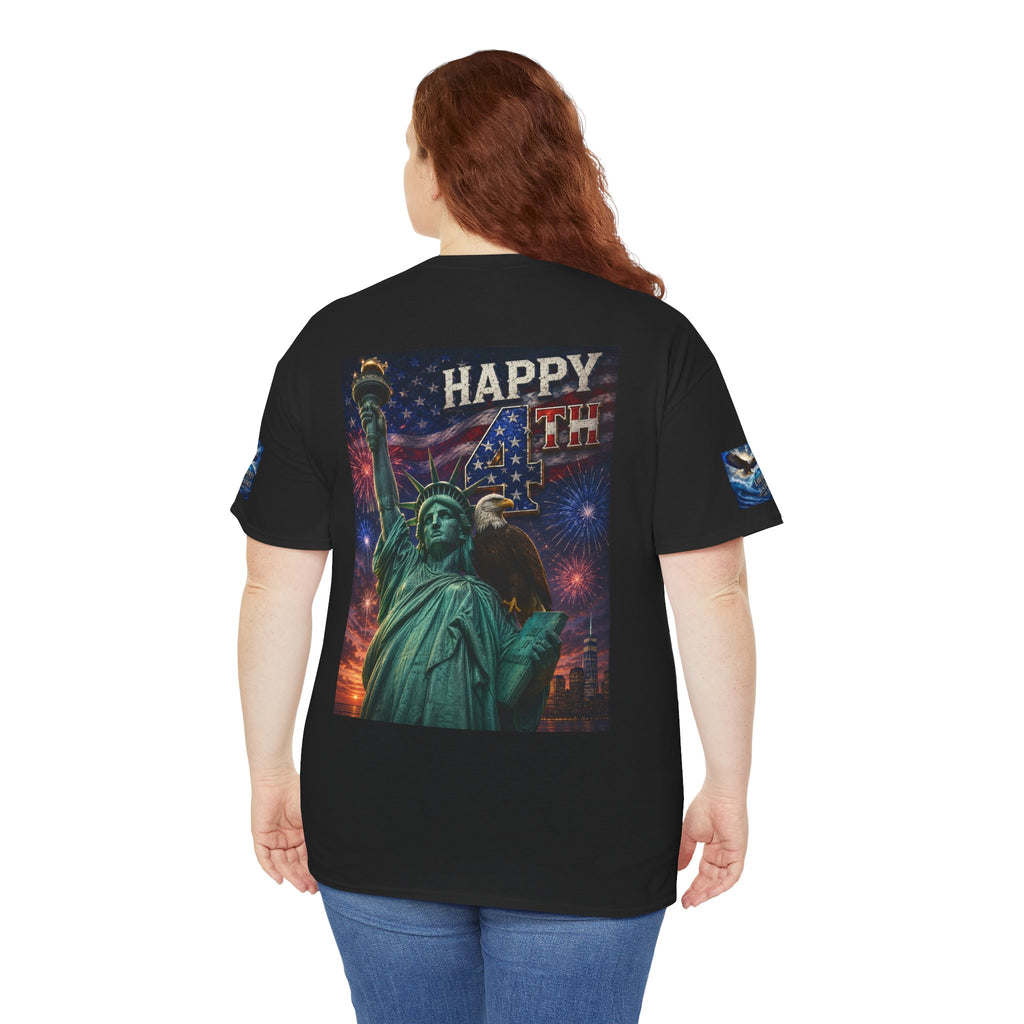 Statue of Liberty 'Happy 4th' T-Shirt – Patriotic Independence Day Tee