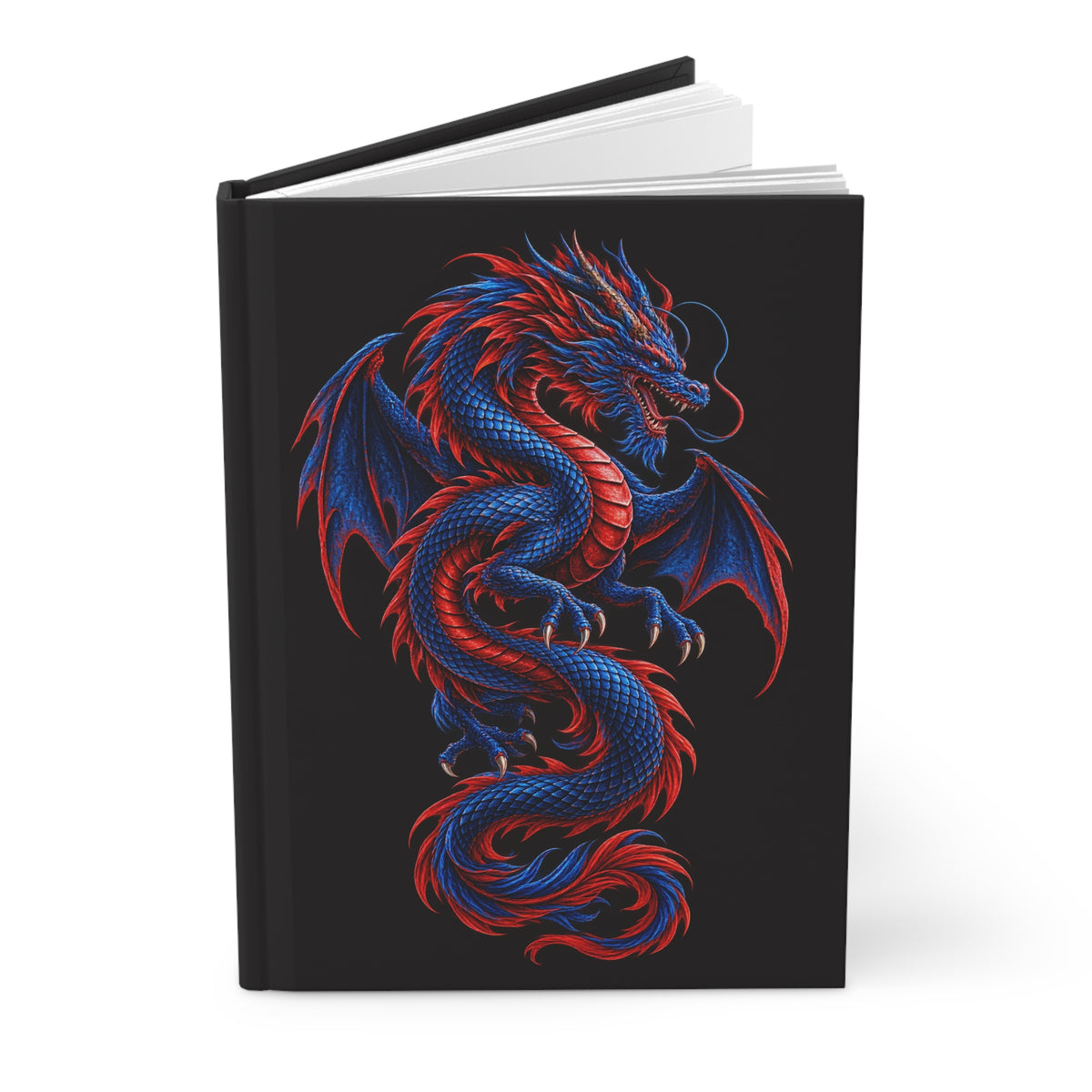 Red and Blue Dragon Hardcover Journal