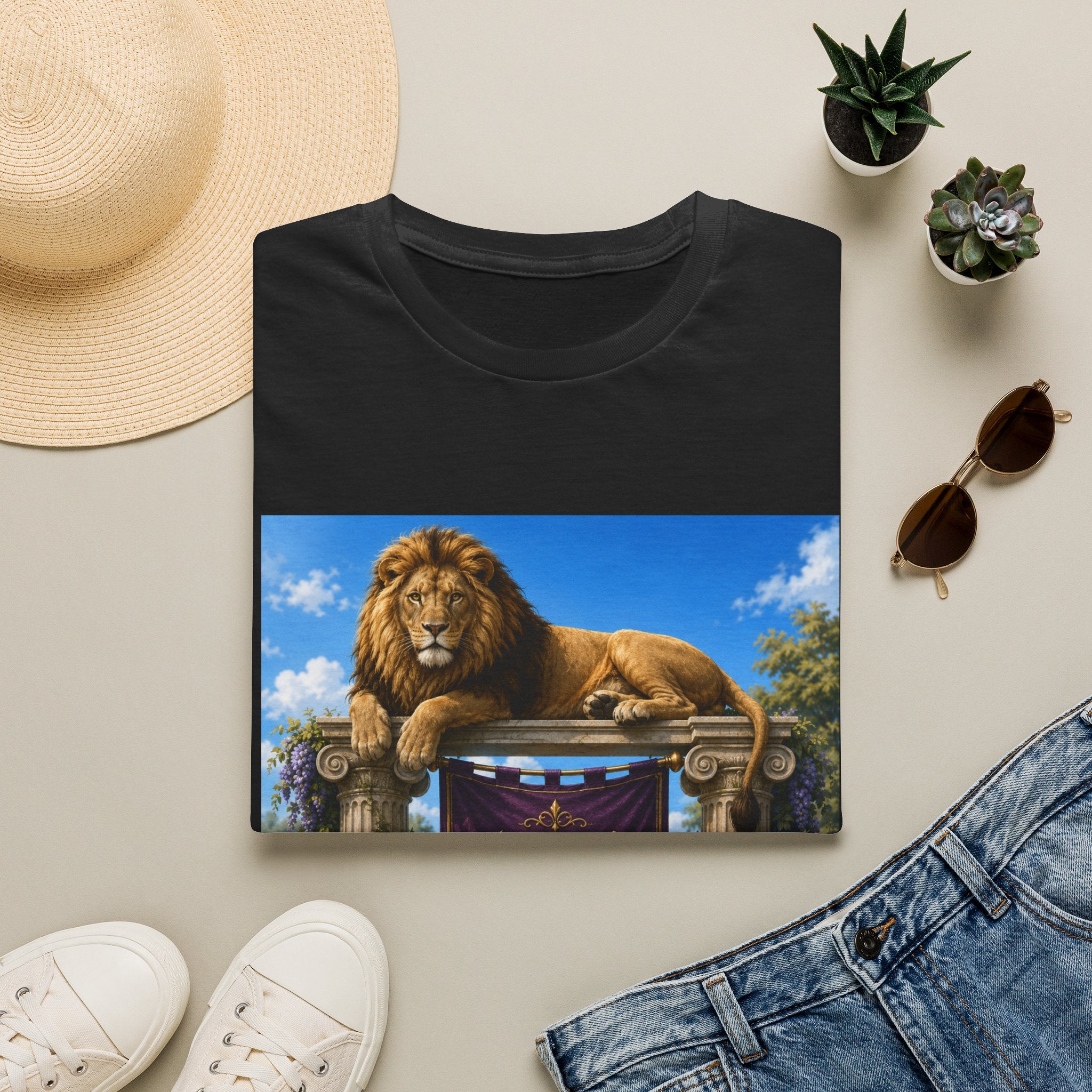 Regal Lion on Stone Dally design logo