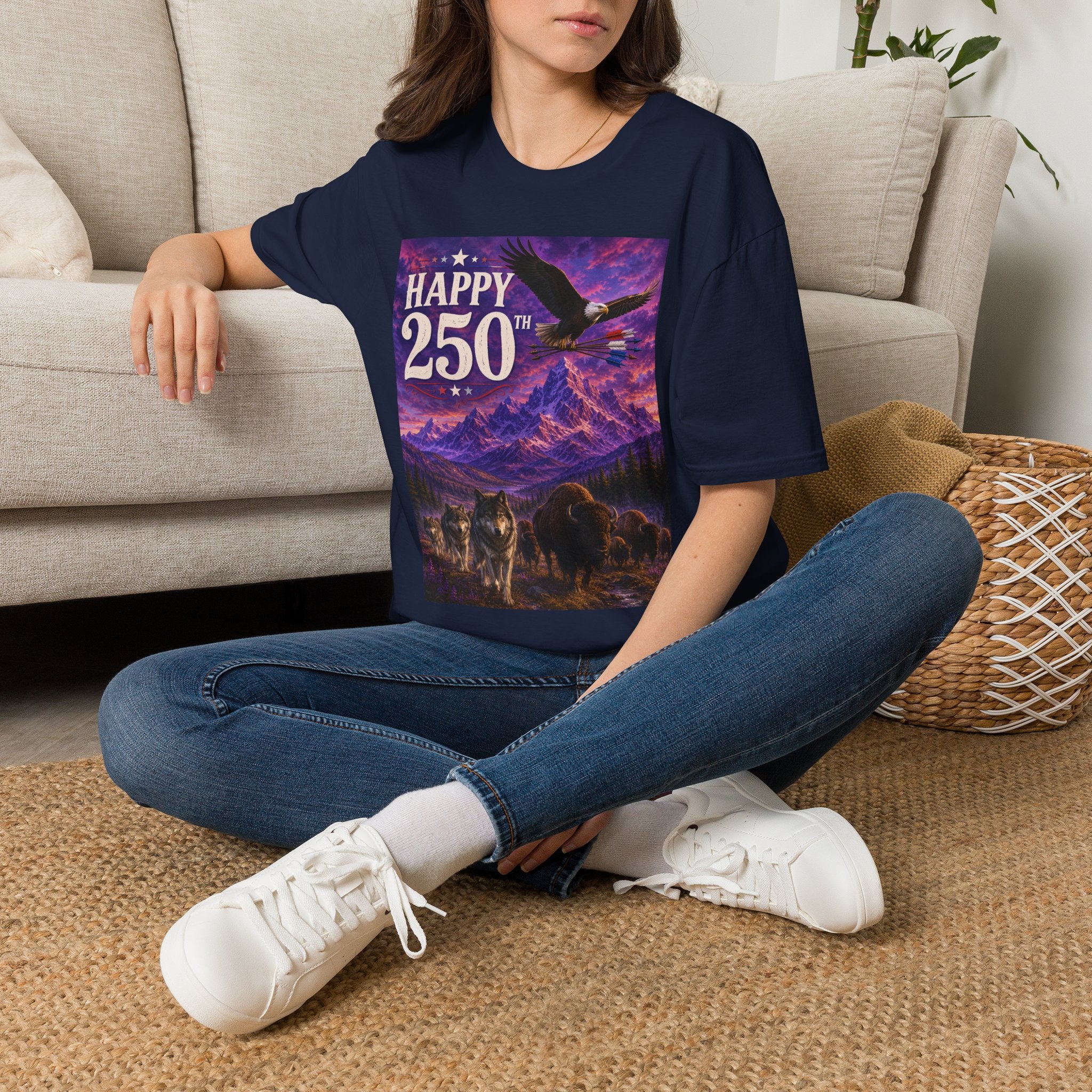 Happy 250th Eagle T‑Shirt — Patriotic Anniversary
