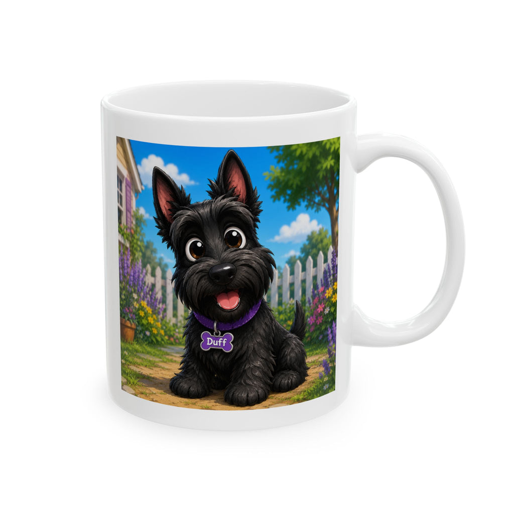 Cute Black Dog Scotty Ceramic Mug (11oz & 15oz)