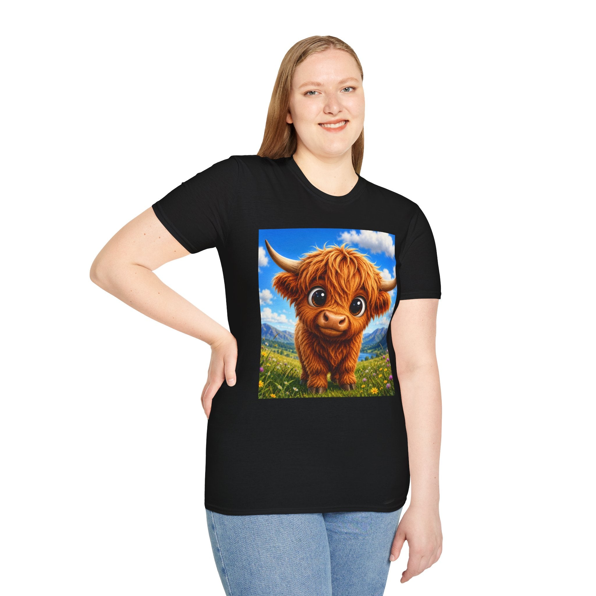 Cute Baby Highland Cattle Graphic Tee