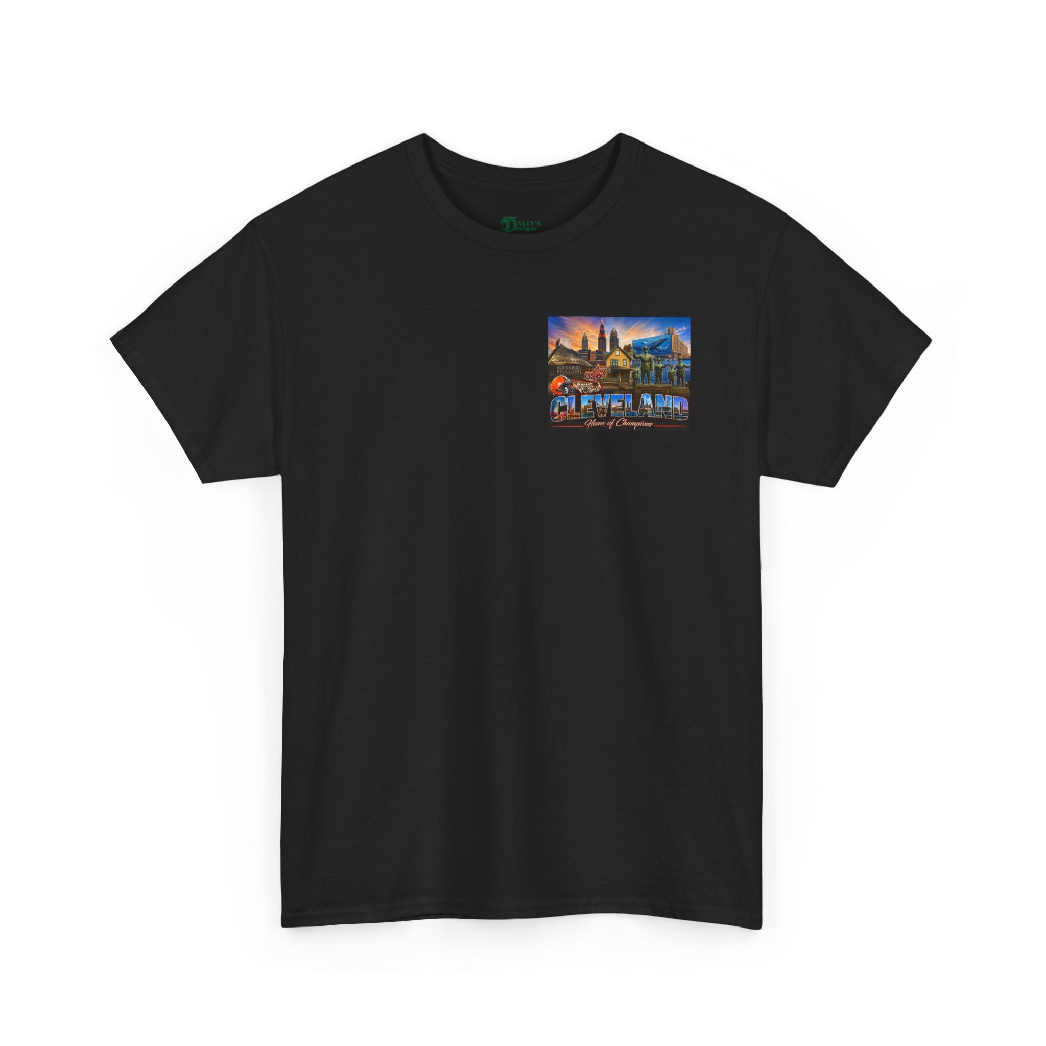 Cleveland Cityscape T‑Shirt — "Land of Champions" Retro Sports Skyline Tee