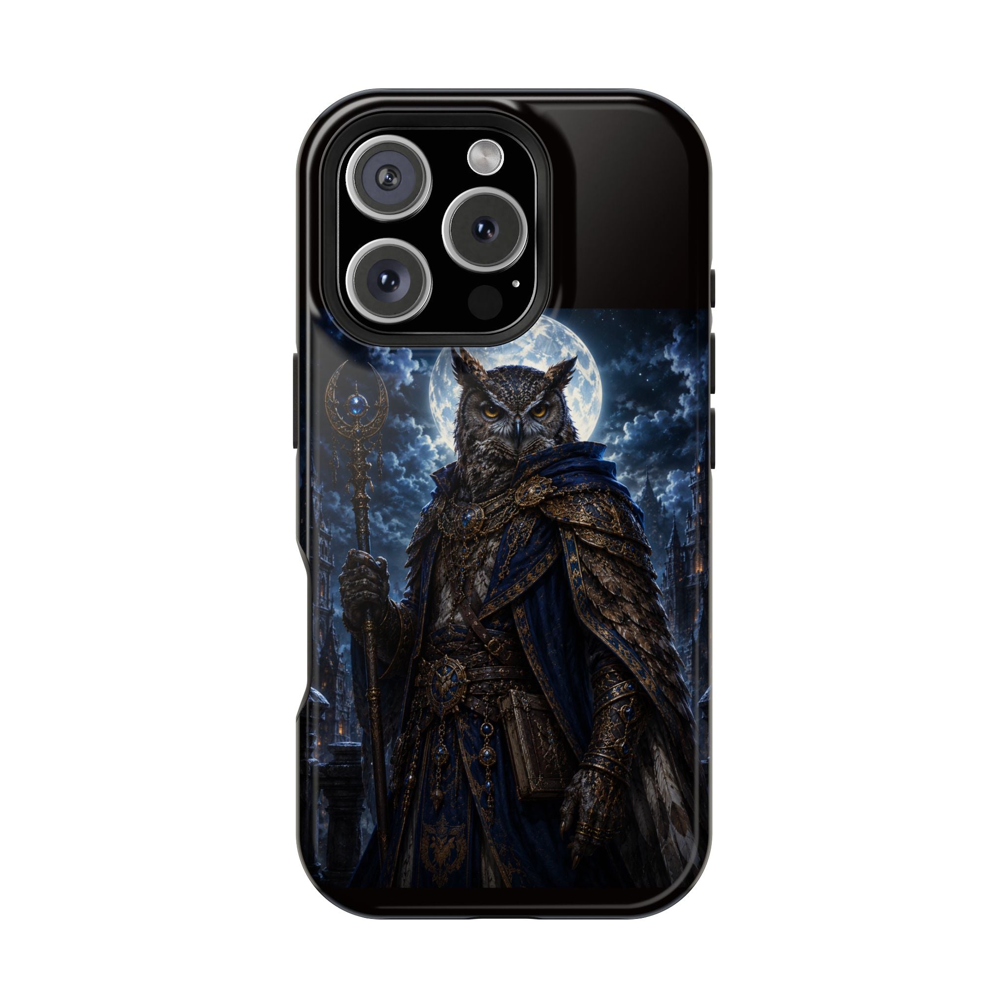 Owl Knight Phone Case — Medieval Fantasy Magnetic Impact-Resistant Case