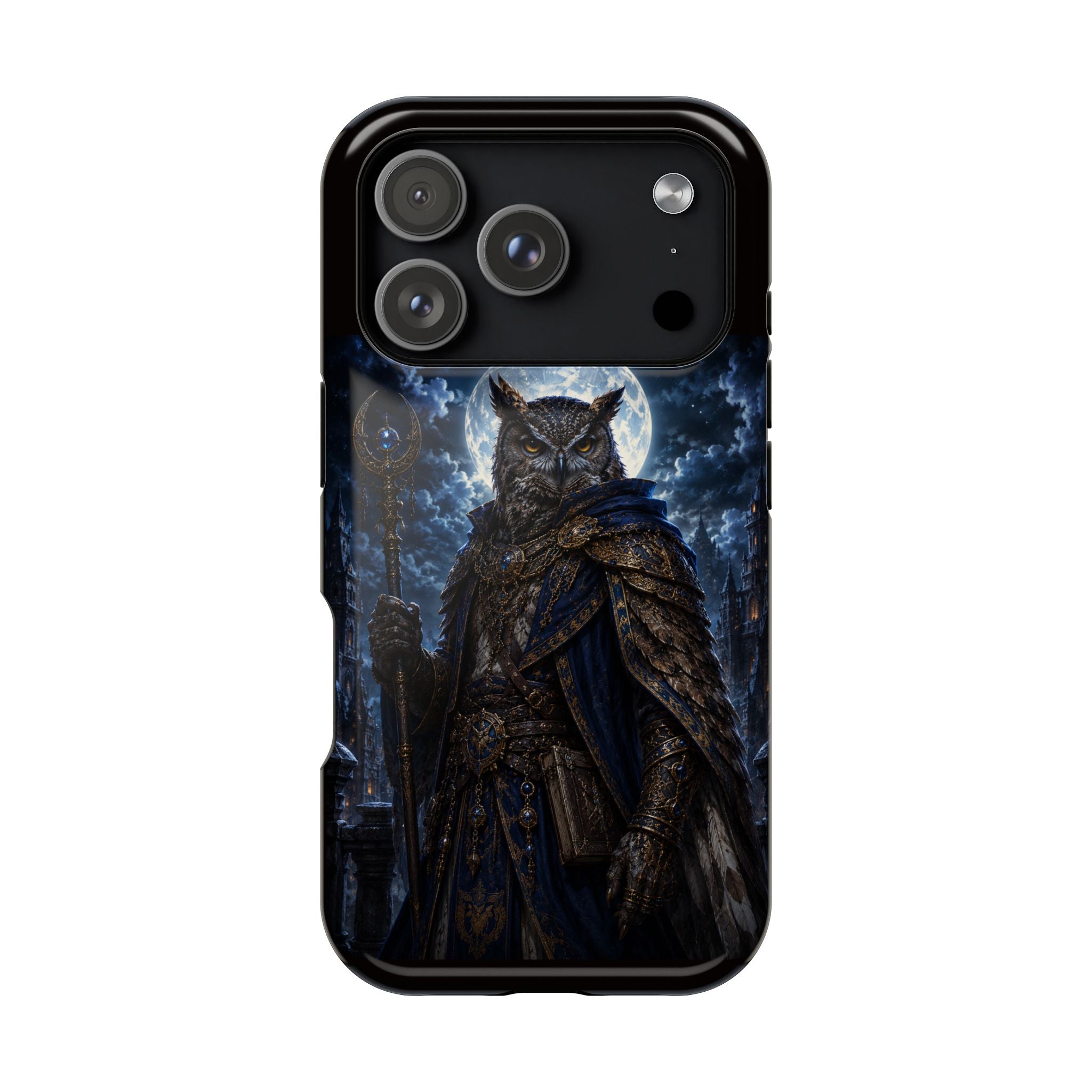 Owl Knight Phone Case — Medieval Fantasy Magnetic Impact-Resistant Case
