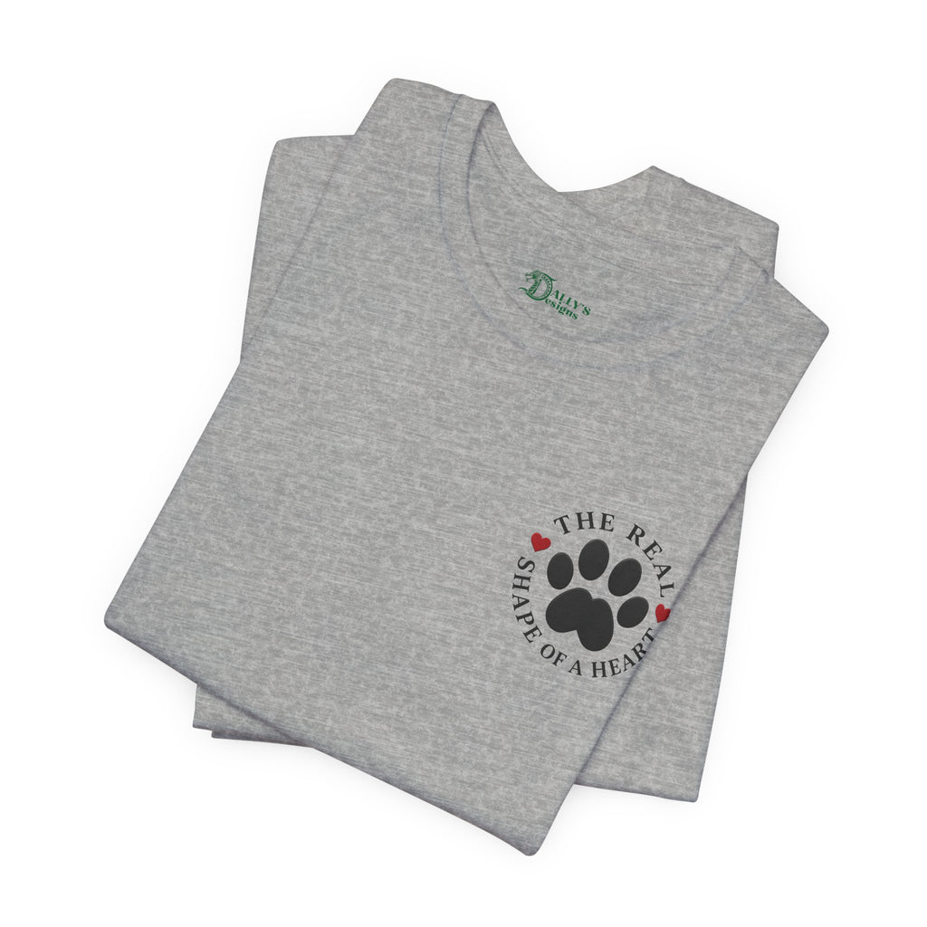 "The Real Shape of a Heart" Paw Print Tee