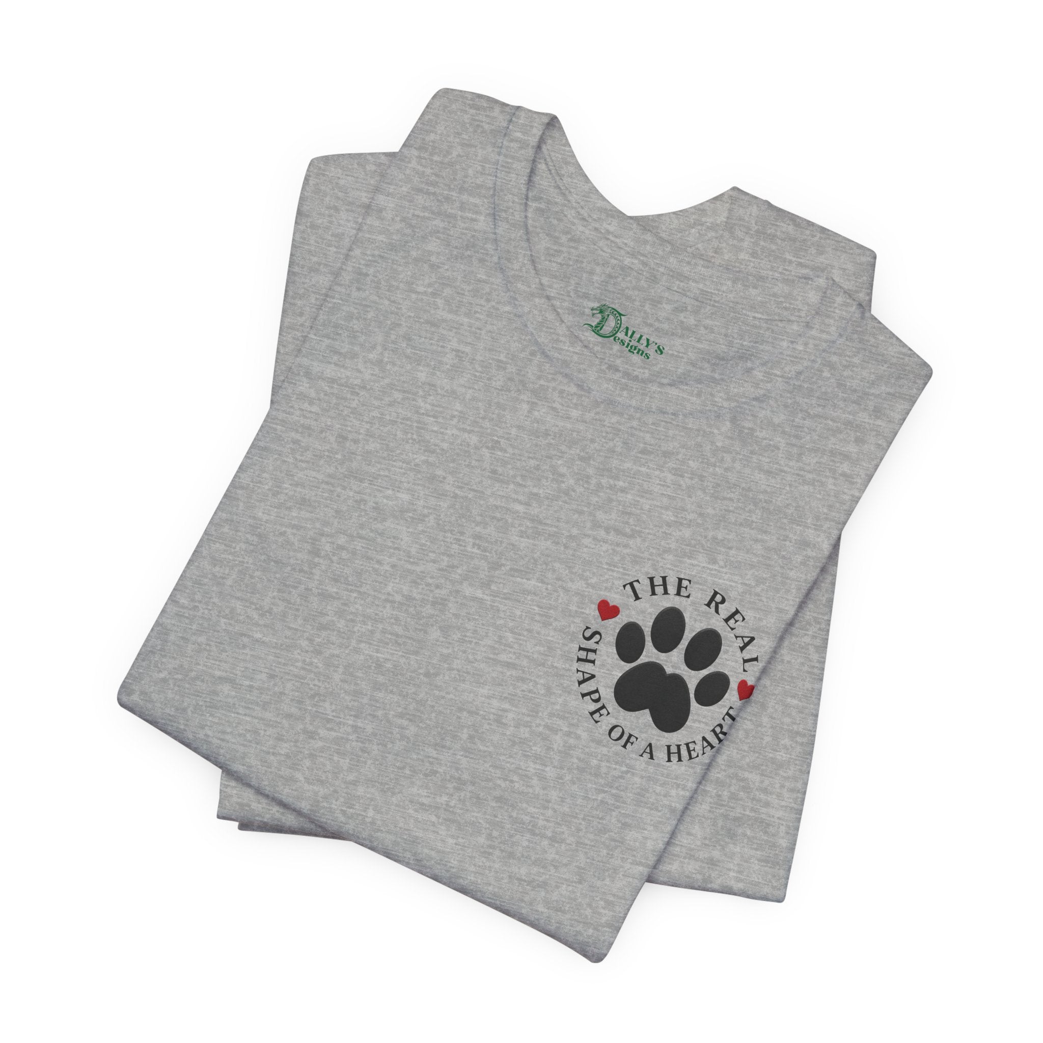 "The Real Shape of a Heart" Paw Print Tee