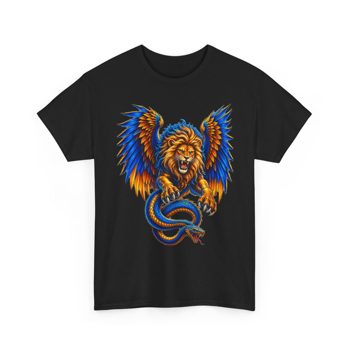 Lion and Serpent Mythical Fantasy Graphic Tee