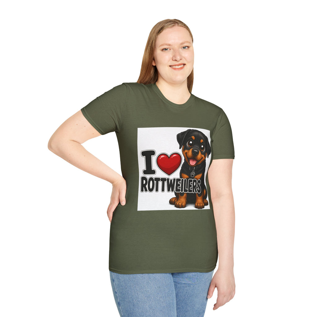 I  Rottweilers T-Shirt — Cute Rottweiler Dog Lover Tee