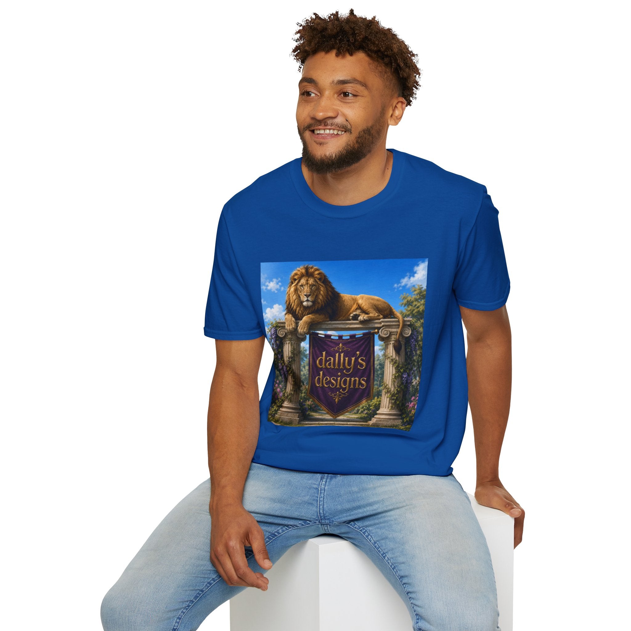 Regal Lion on Stone Dally design logo