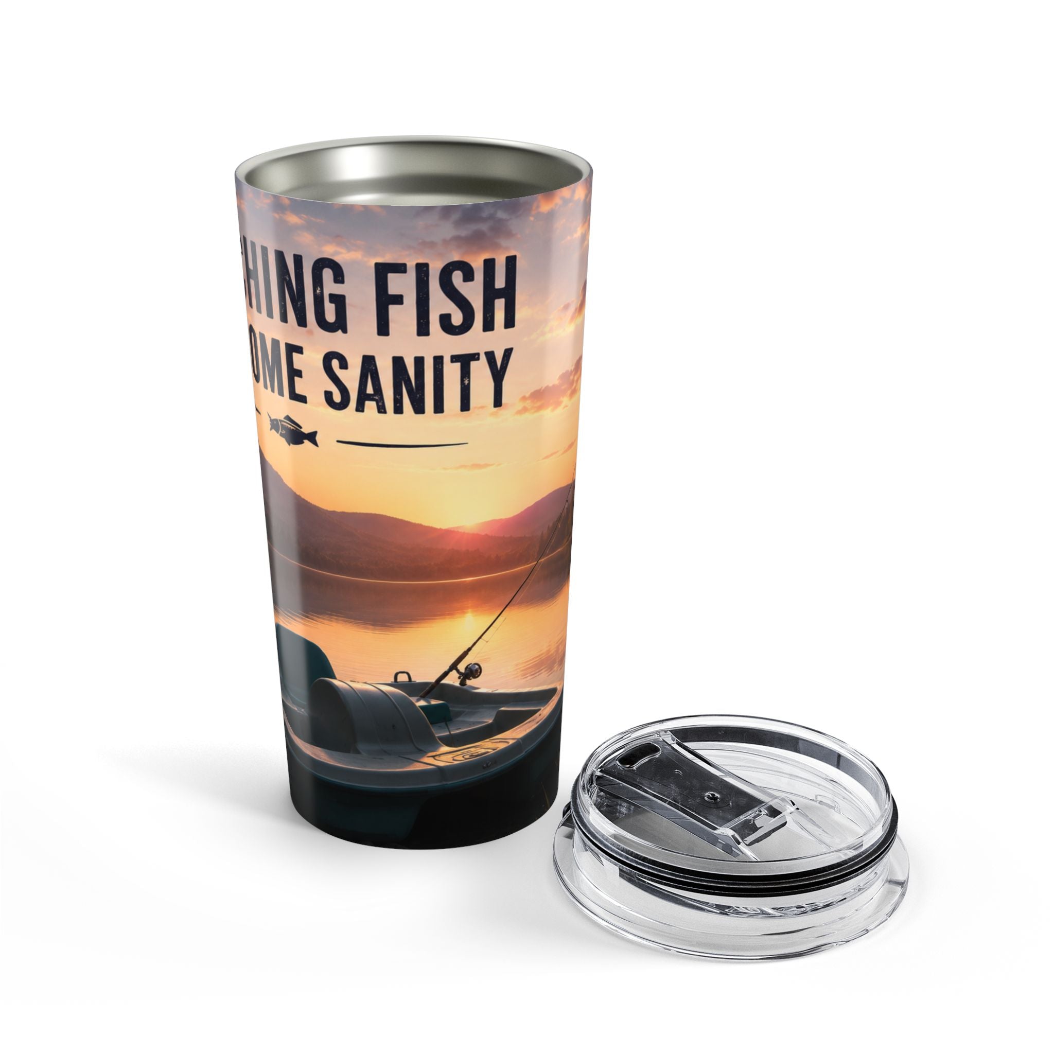 Fishing Tumbler 20oz – "Catching Fish and Sanity"