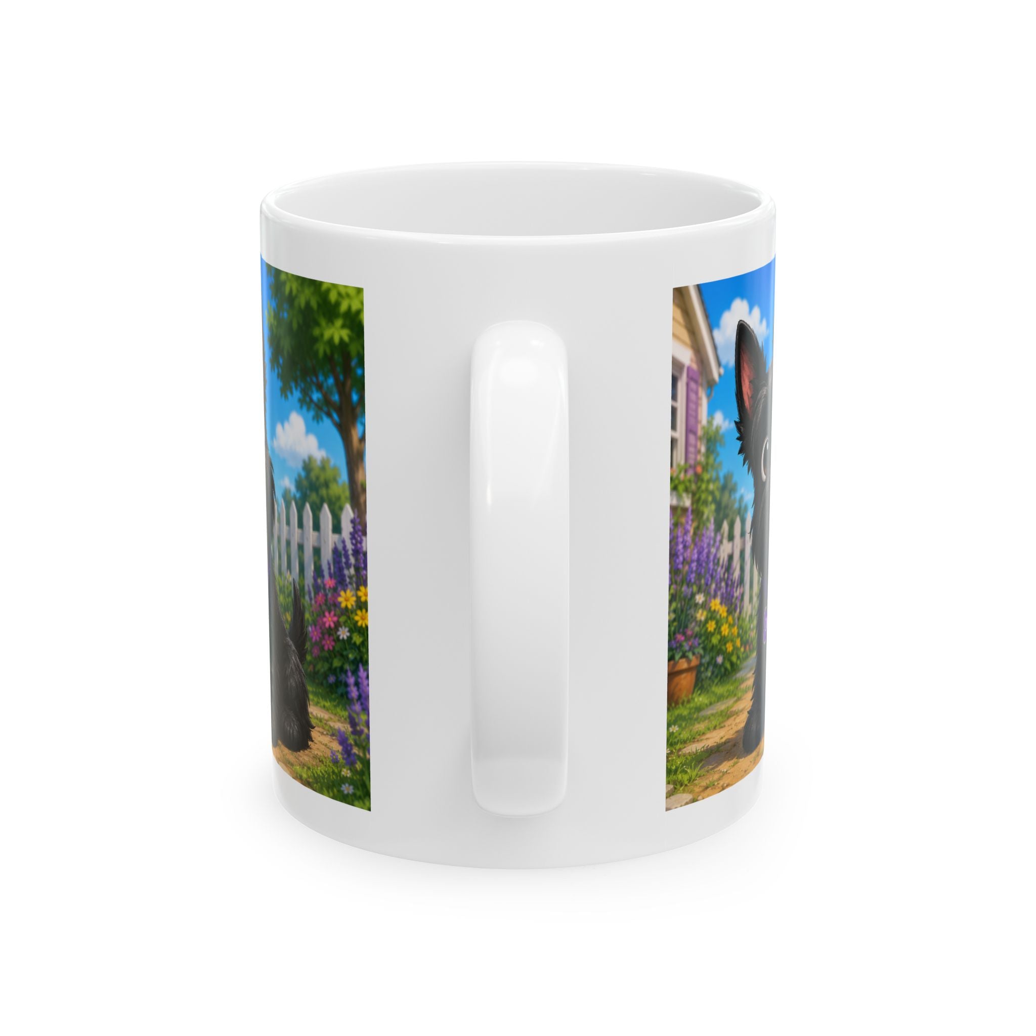 Cute Black Dog Scotty Ceramic Mug (11oz & 15oz)