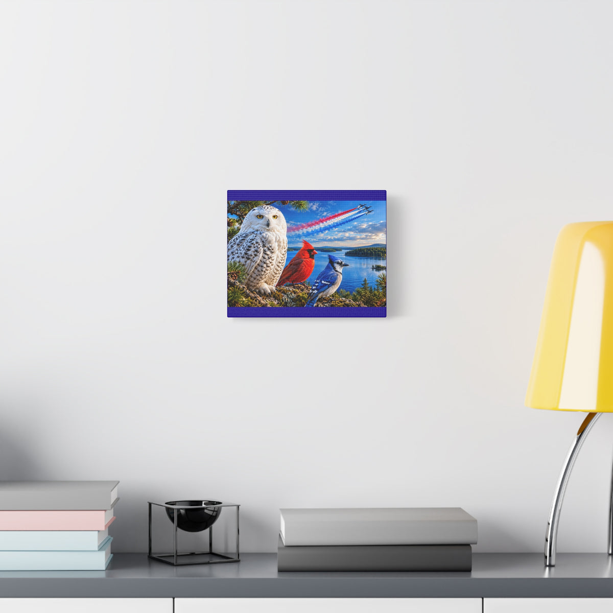 Three Birds by the Lakeside Wildlife Canvas