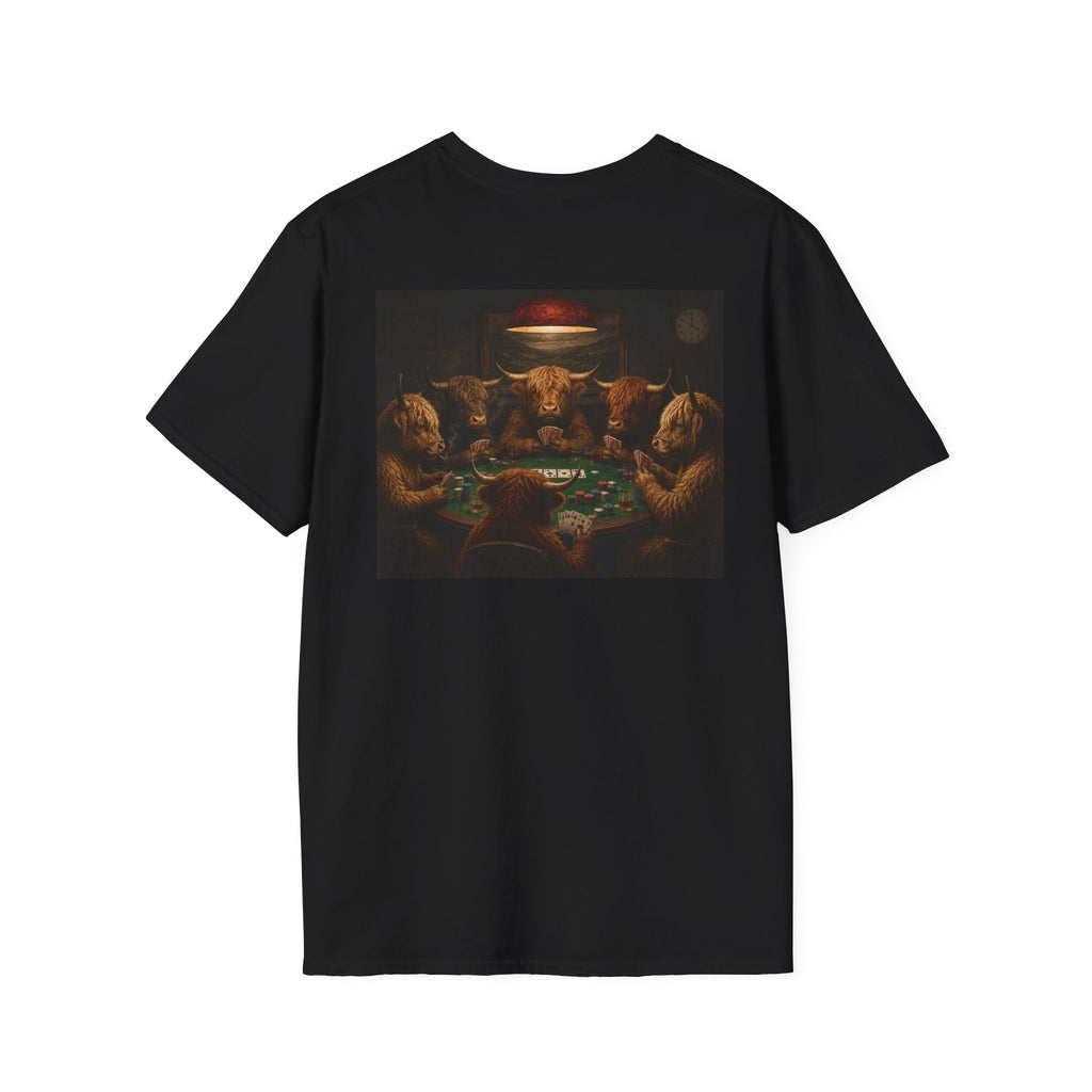 Poker Night Cattle Graphic T-Shirt