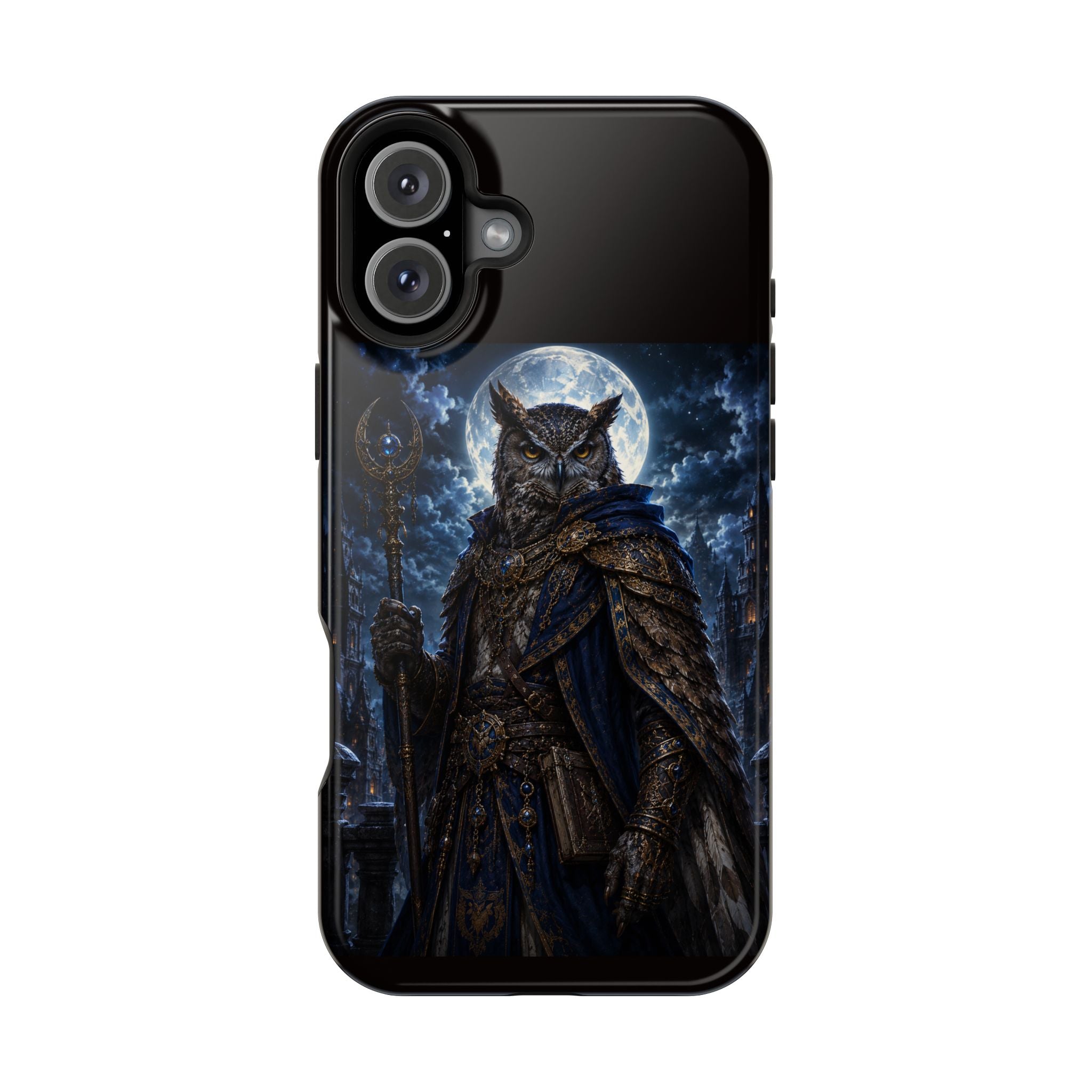 Owl Knight Phone Case — Medieval Fantasy Magnetic Impact-Resistant Case