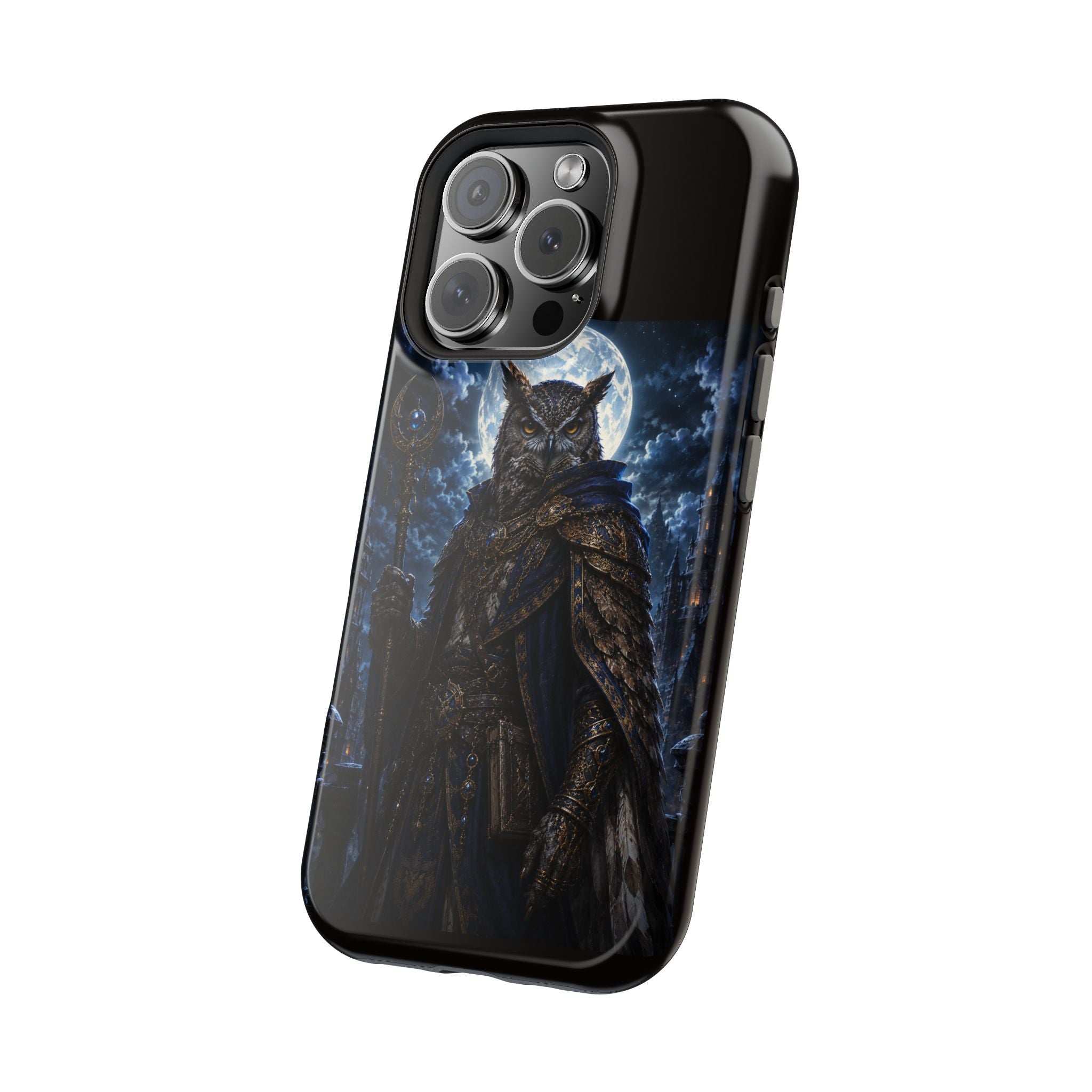Owl Knight Phone Case — Medieval Fantasy Magnetic Impact-Resistant Case