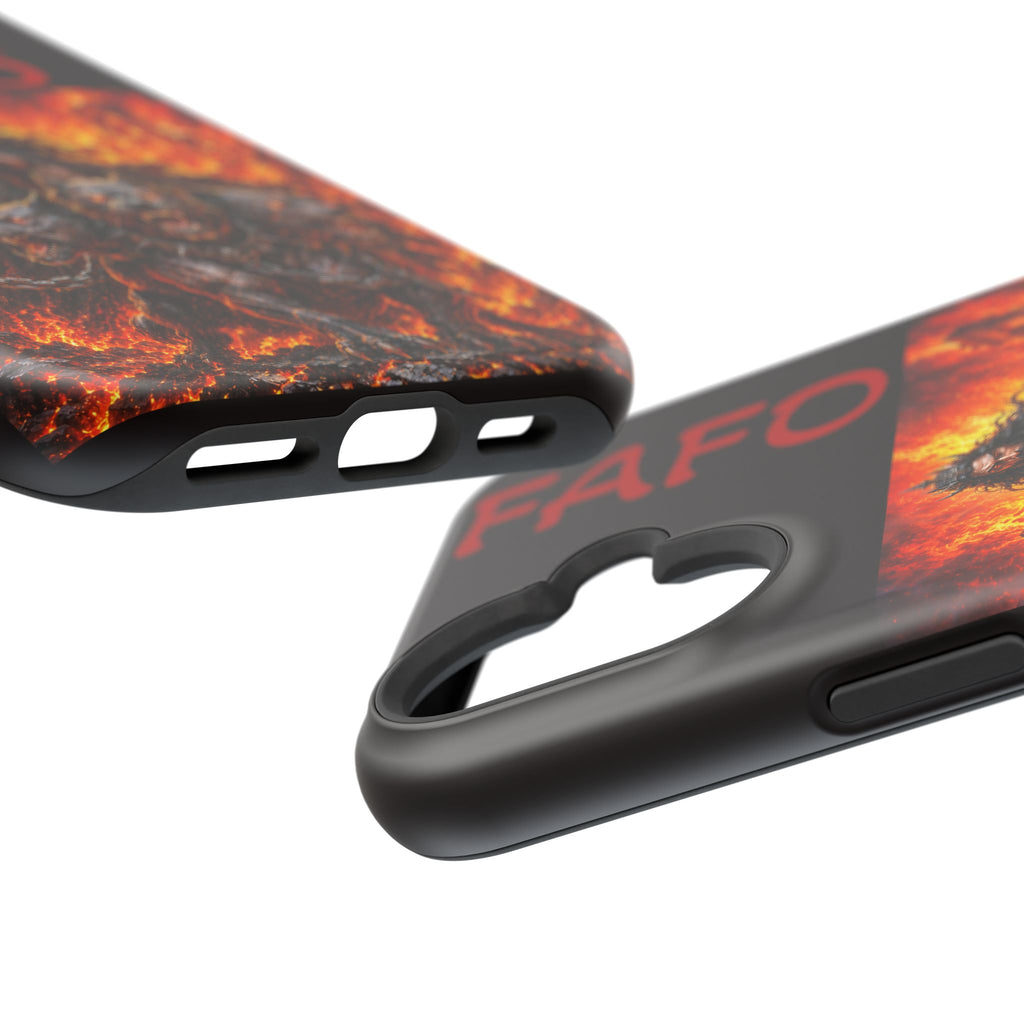 Phone Case —Hades  FAFO Warrior with Hellhound Fire Art (Magnetic Impact-Resistant)