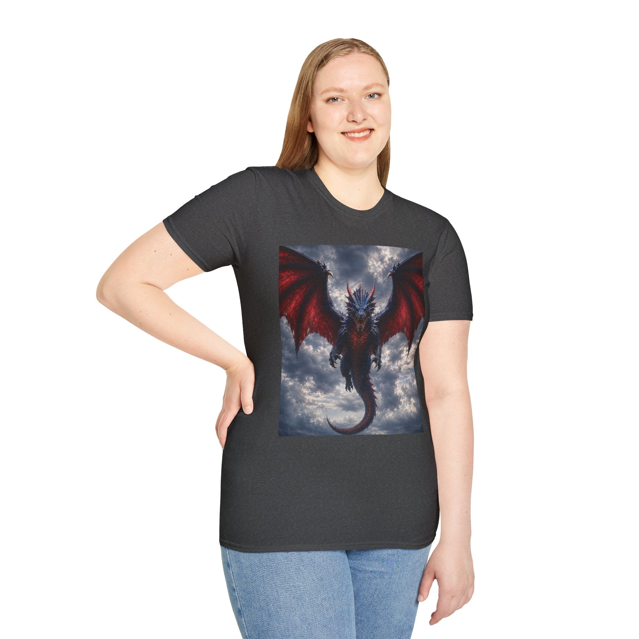 Red Winged Dragon Fantasy Graphic Tee