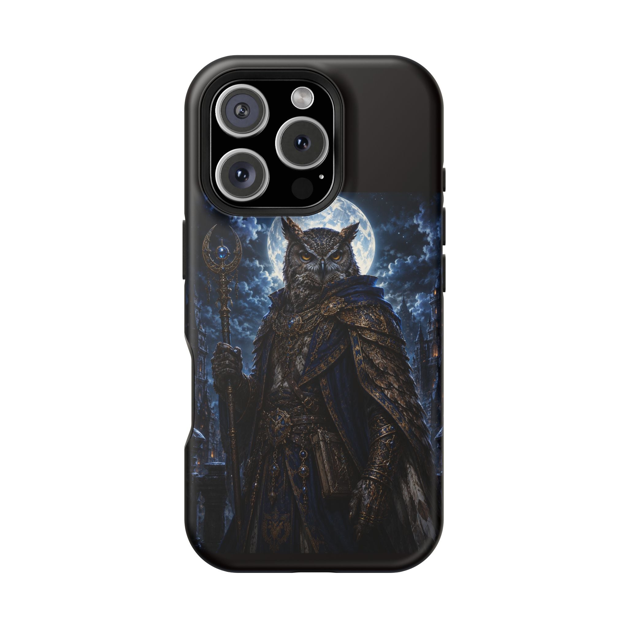 Owl Knight Phone Case — Medieval Fantasy Magnetic Impact-Resistant Case