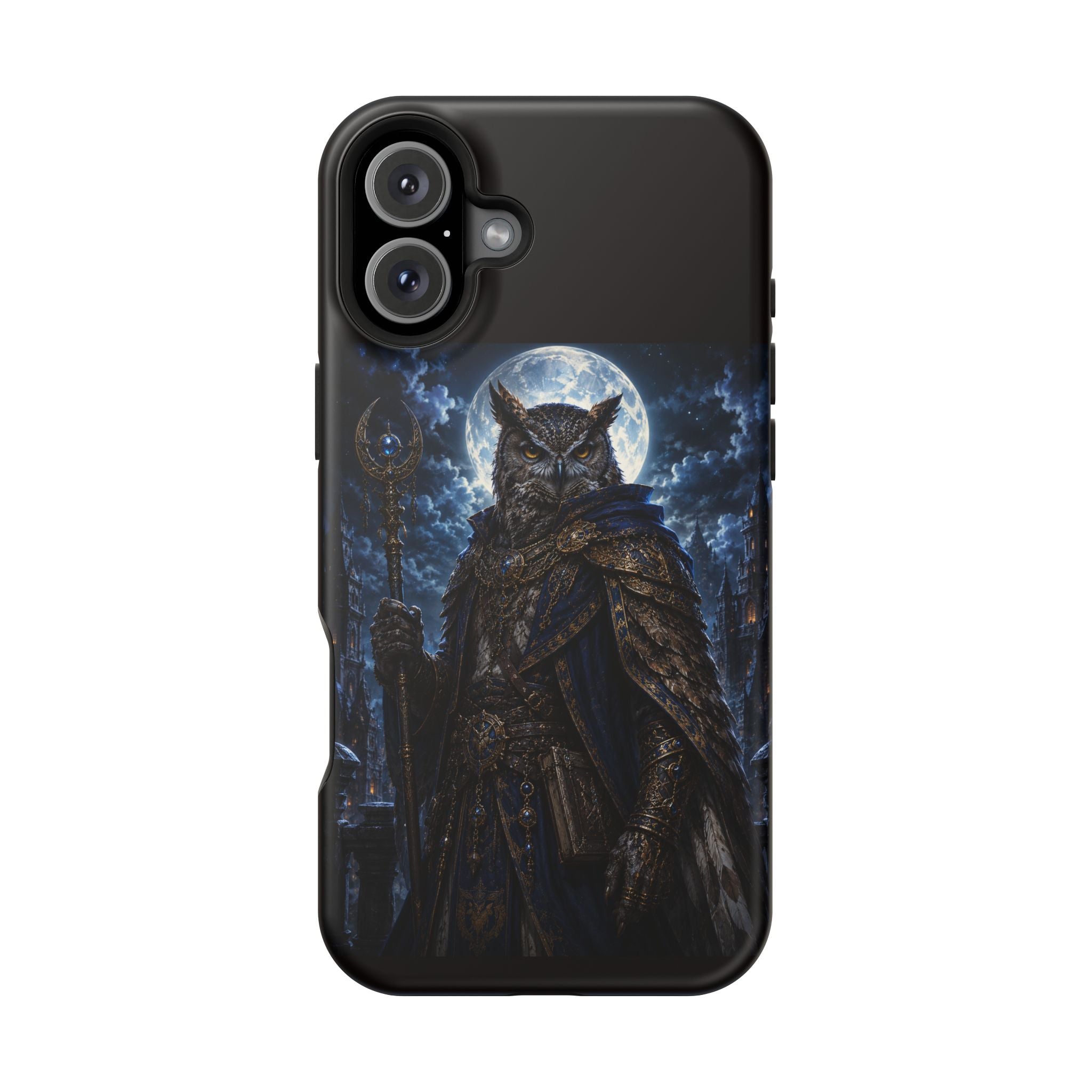 Owl Knight Phone Case — Medieval Fantasy Magnetic Impact-Resistant Case