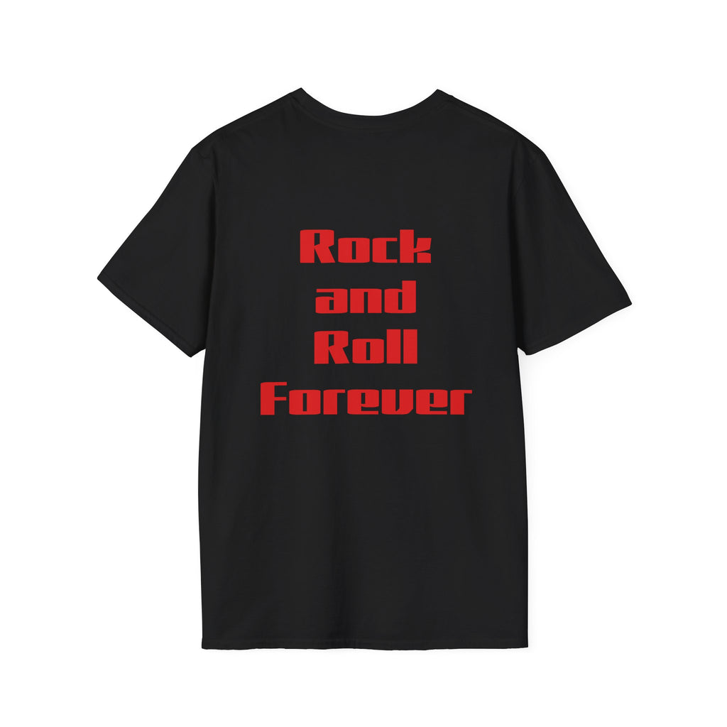 Gun & Rose Graphic T‑Shirt — Crossed Revolvers with Red Rose