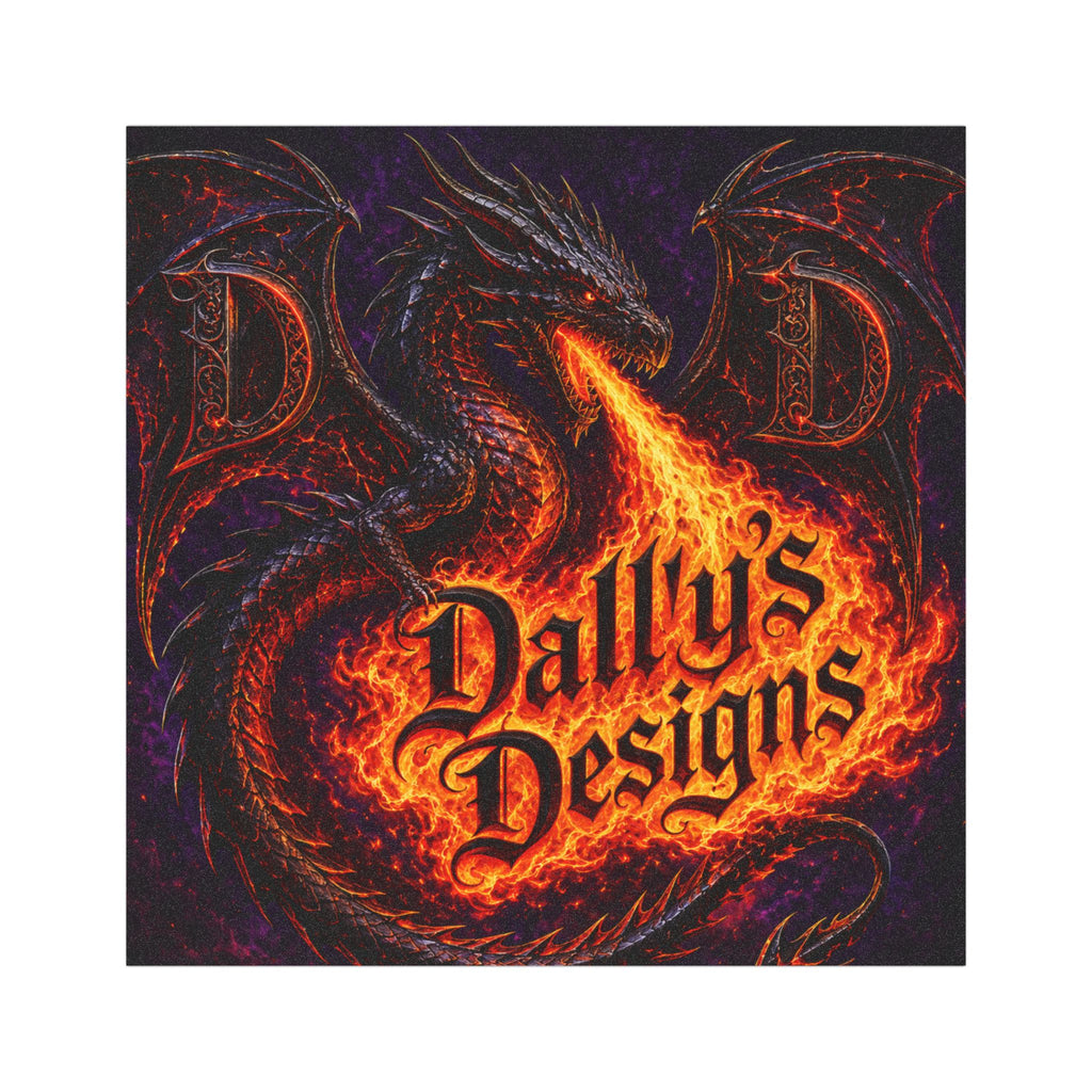 Car Magnet — Fiery Dragon "Dally's Designs" Logo