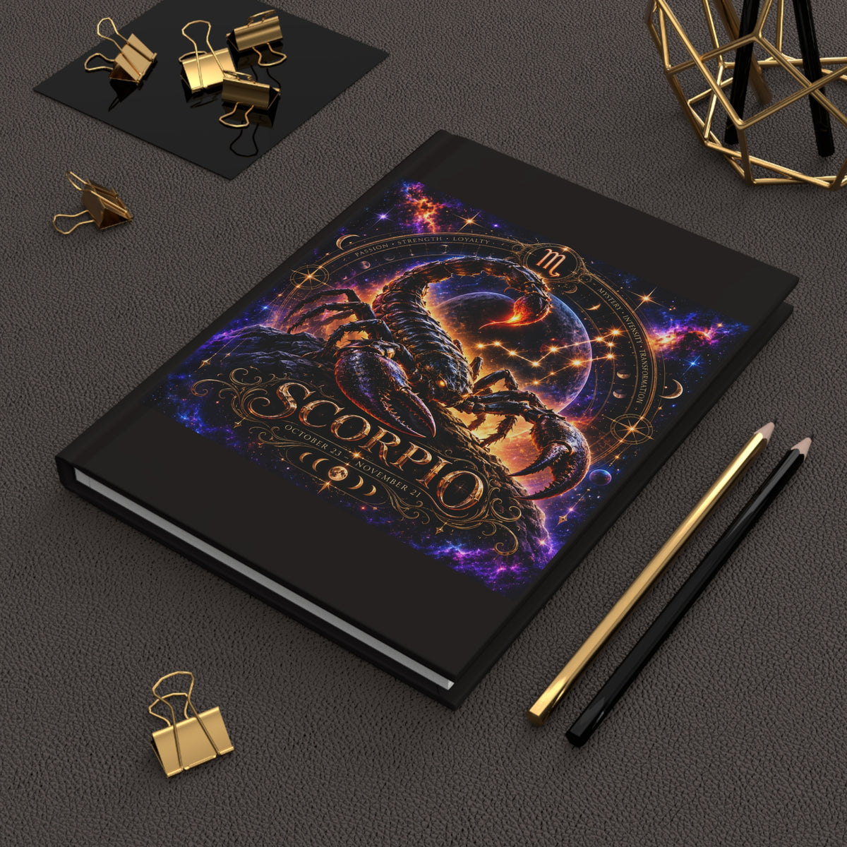 Scorpio Zodiac Hardcover Journal — Lined Astrological Notebook