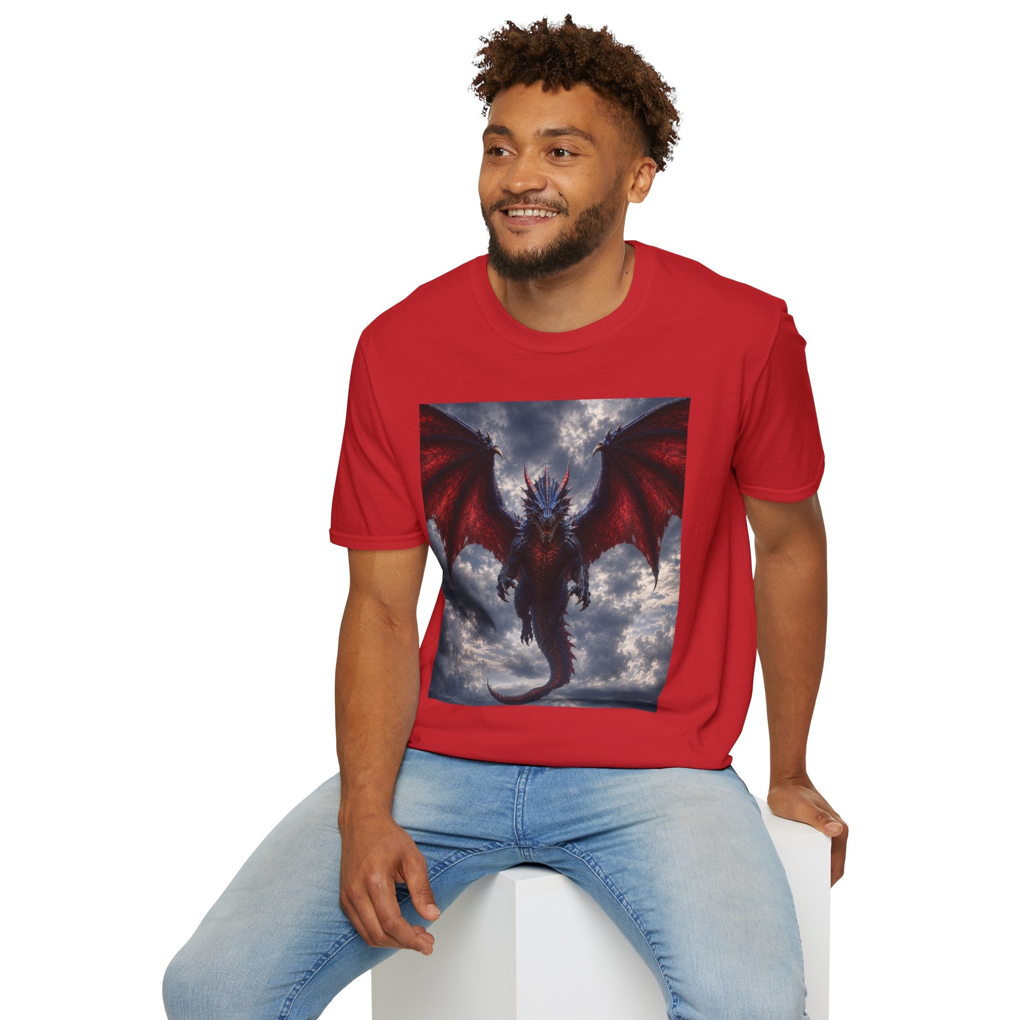Red Winged Dragon Fantasy Graphic Tee